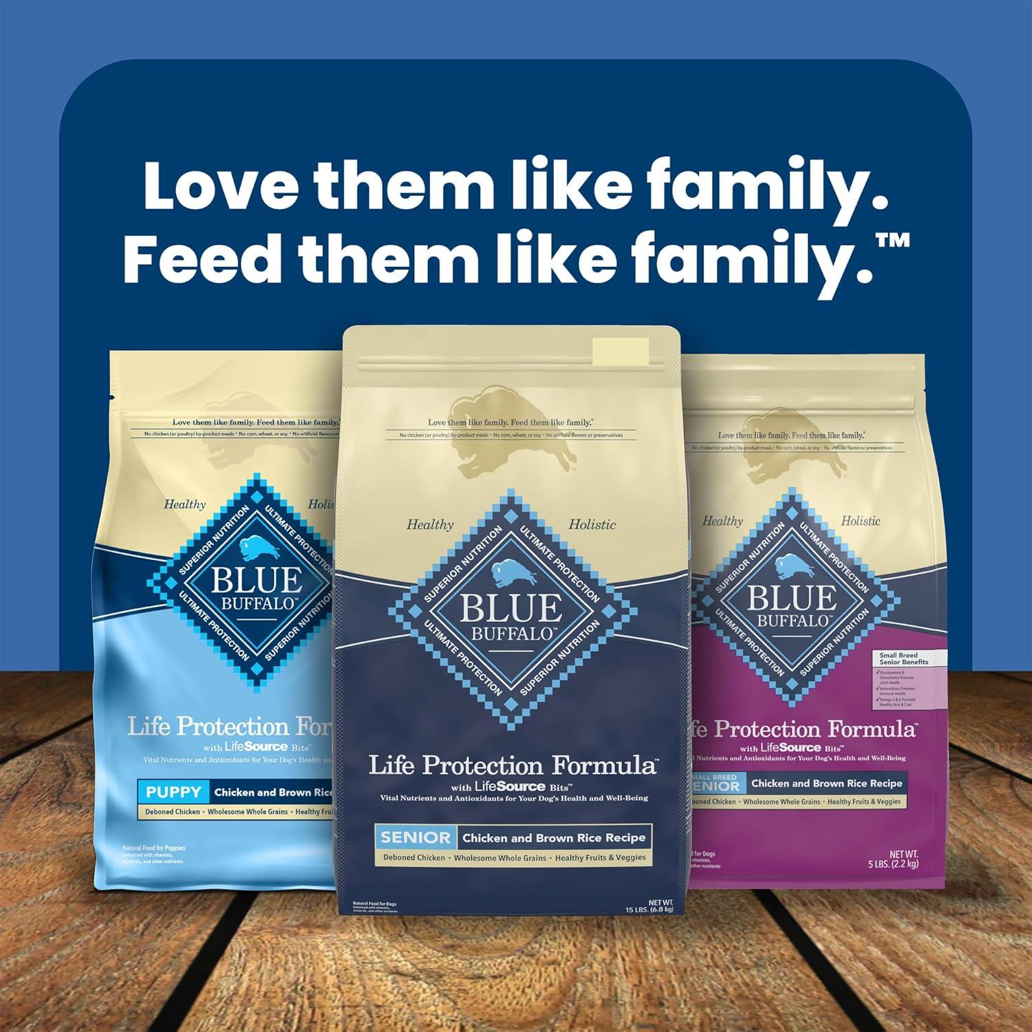 imageBlue Buffalo Life Protection Formula Senior Dry Dog Food Supports Joint Health and Mobility Made with Natural Ingredients Chicken amp Brown Rice Recipe 30lb BagChicken Brown Rice
