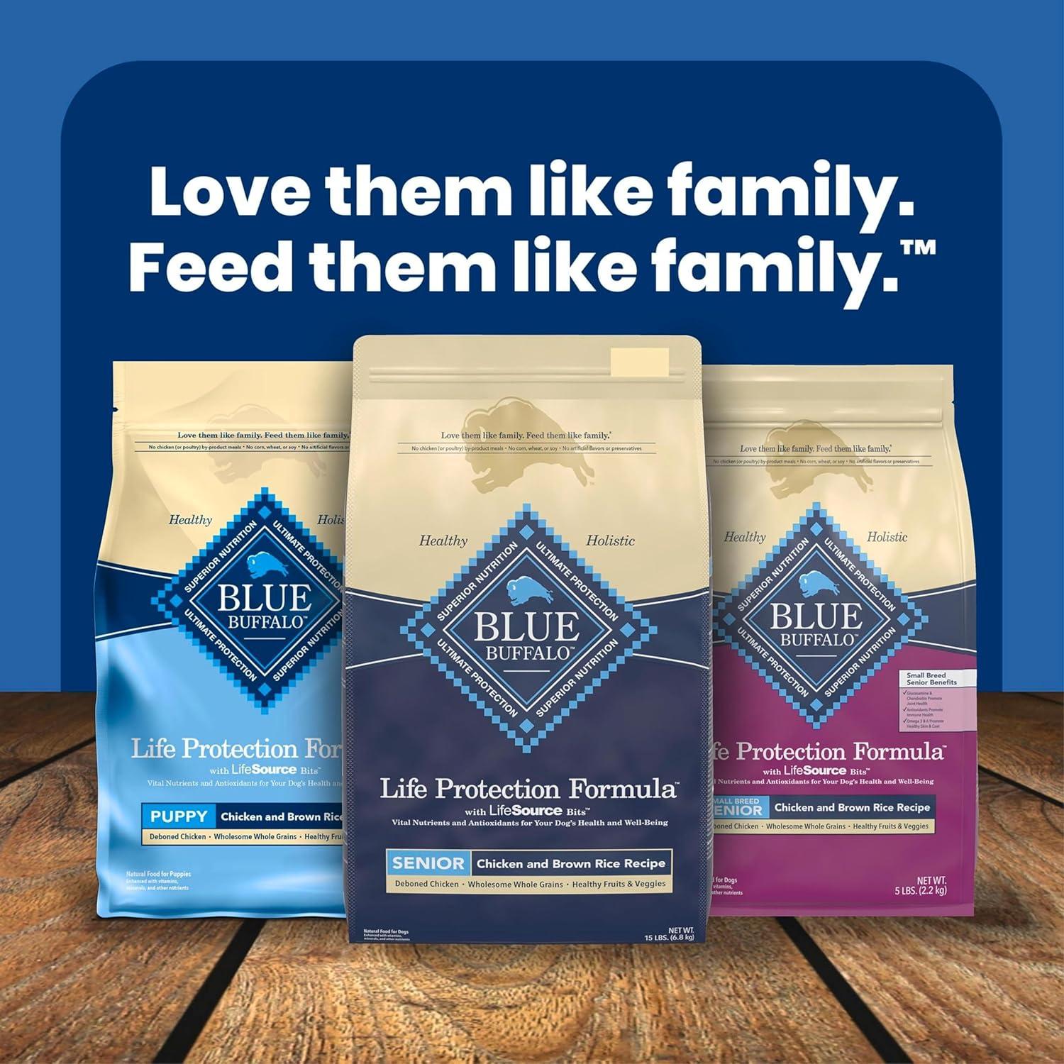 imageBlue Buffalo Life Protection Formula Senior Dry Dog Food Supports Joint Health and Mobility Made with Natural Ingredients Chicken amp Brown Rice Recipe 30lb BagChicken Brown Rice