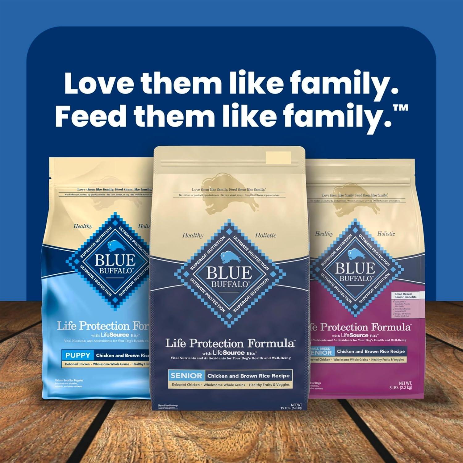 imageBlue Buffalo Life Protection Formula Senior Dry Dog Food Supports Joint Health and Mobility Made with Natural Ingredients Chicken amp Brown Rice Recipe 30lb BagChicken Brown Rice