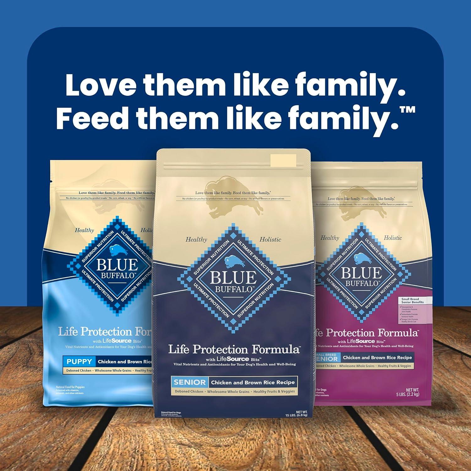 imageBlue Buffalo Life Protection Formula Senior Dry Dog Food Supports Joint Health and Mobility Made with Natural Ingredients Chicken amp Brown Rice Recipe 30lb BagChicken Brown Rice