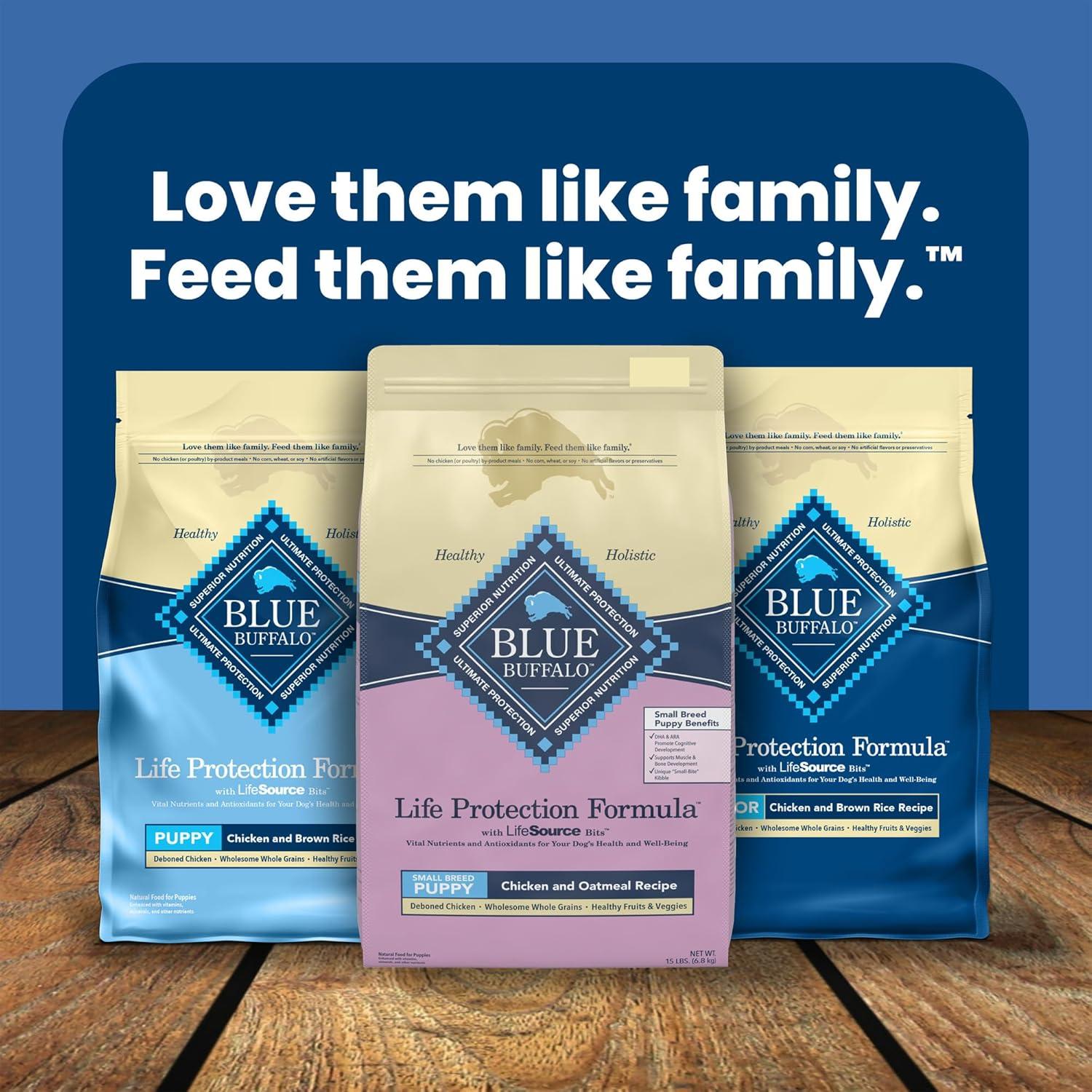 imageBlue Buffalo Life Protection Formula Small Breed Puppy Dry Dog Food with DHA Vital Nutrients amp Antioxidants Made with Natural Ingredients Chicken amp Oatmeal Recipe 5lb BagChicken Oatmeal