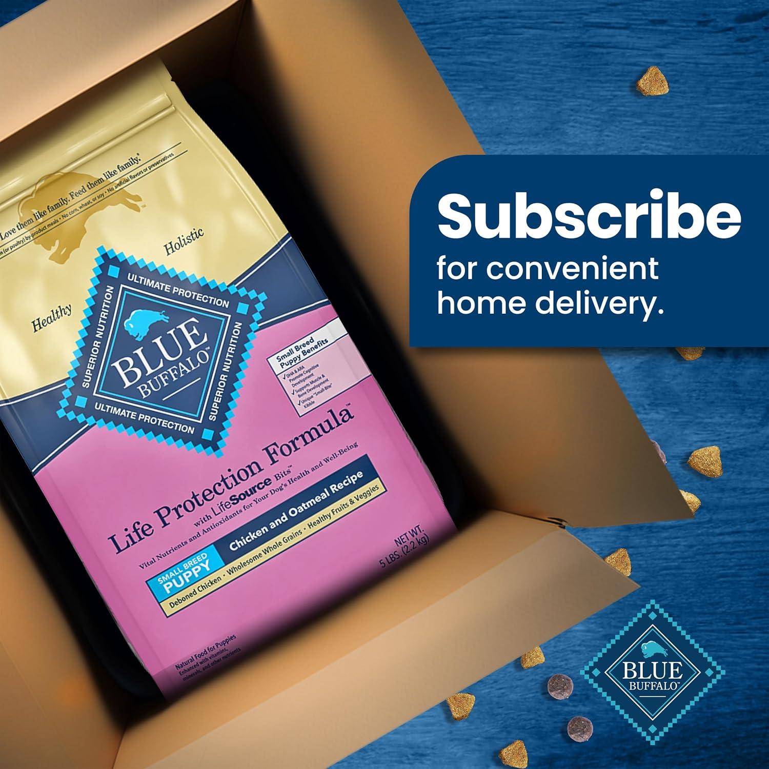 imageBlue Buffalo Life Protection Formula Small Breed Puppy Dry Dog Food with DHA Vital Nutrients amp Antioxidants Made with Natural Ingredients Chicken amp Oatmeal Recipe 5lb BagChicken Oatmeal