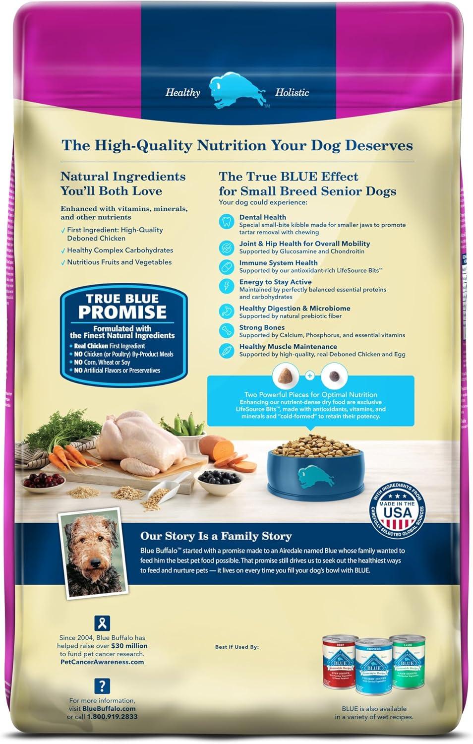imageBlue Buffalo Life Protection Formula Small Breed Senior Dry Dog Food Supports Joint Health and Immunity Made with Natural Ingredients Chicken amp Brown Rice Recipe 5lb BagChicken Brown Rice