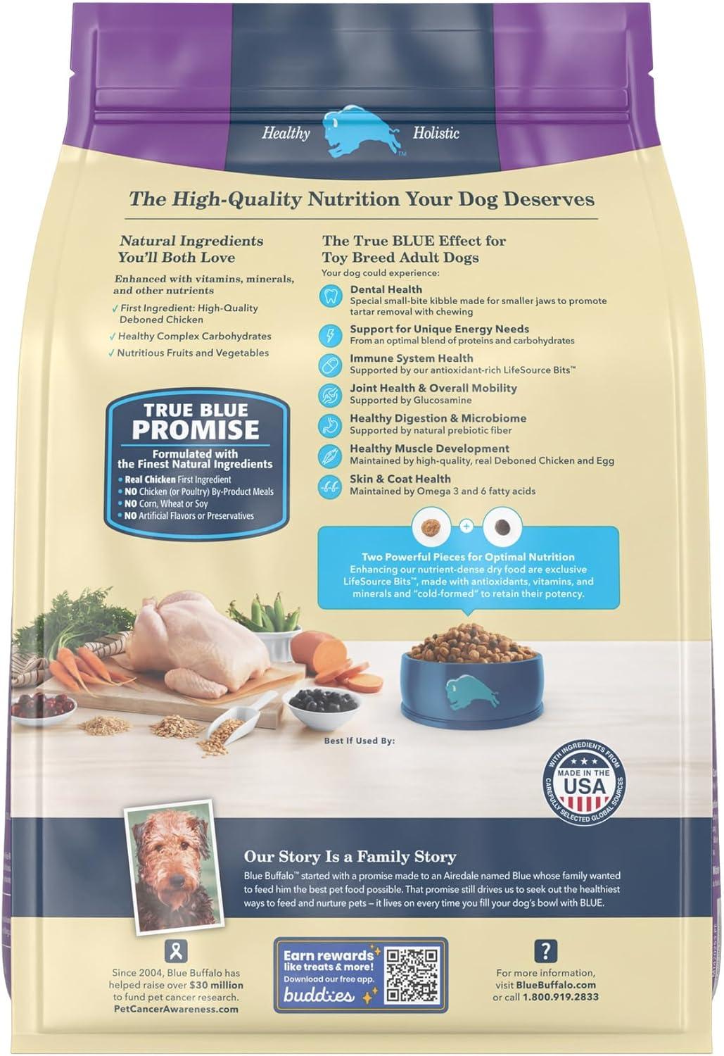 imageBlue Buffalo Life Protection Formula Toy Breed Adult Dry Dog Food Supports High Energy Needs Made with Natural Ingredients Chicken amp Brown Rice Recipe 4lb Bag4 Pound Pack of 2