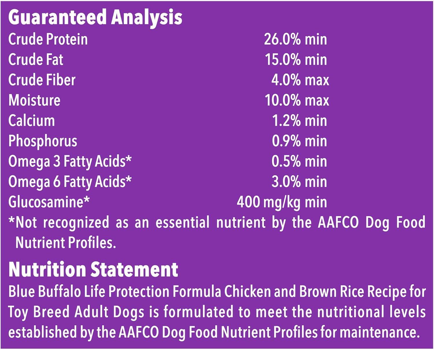 imageBlue Buffalo Life Protection Formula Toy Breed Adult Dry Dog Food Supports High Energy Needs Made with Natural Ingredients Chicken amp Brown Rice Recipe 4lb Bag4 Pound Pack of 2