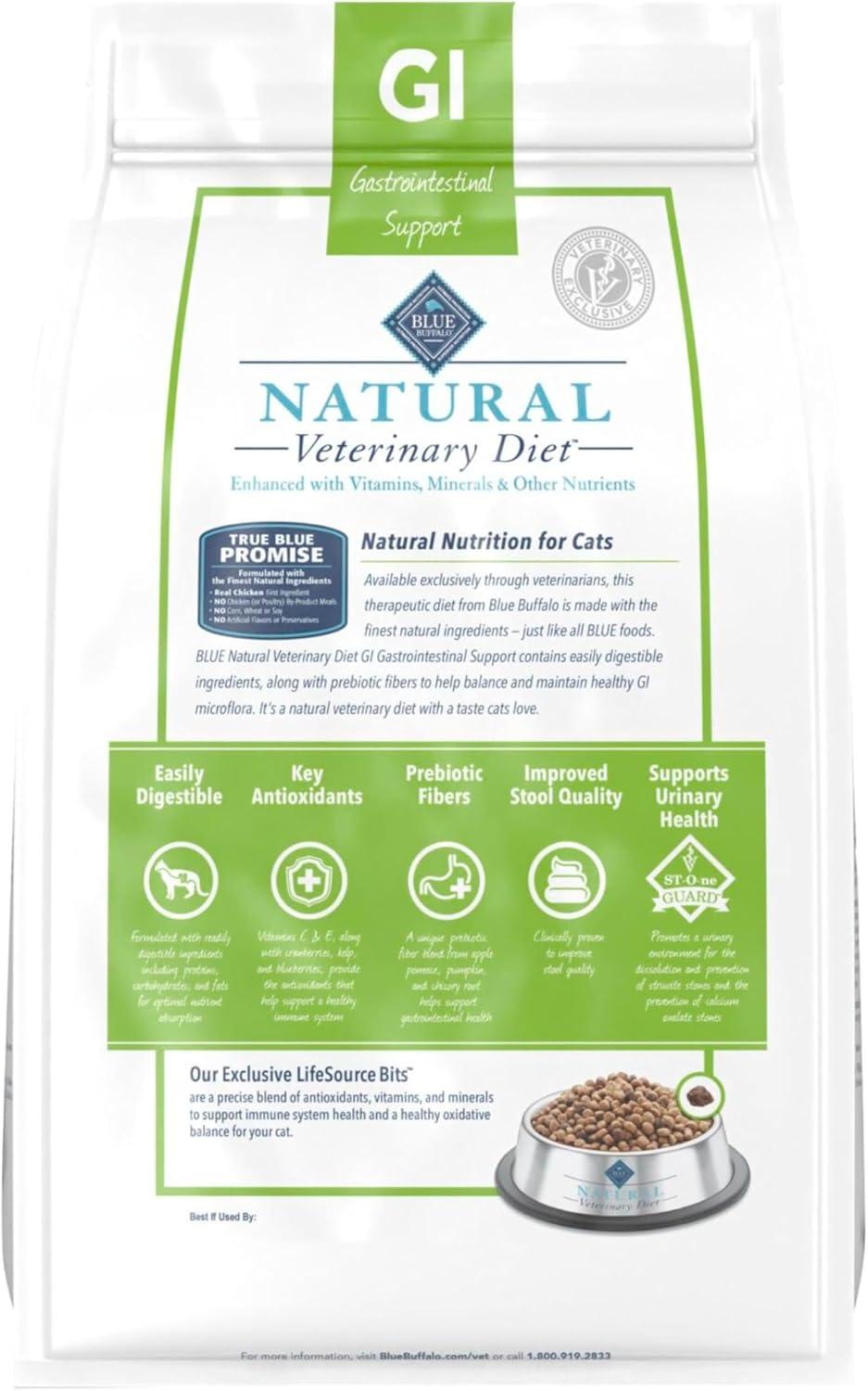 imageBlue Buffalo Natural Veterinary Diet GI Gastrointestinal Support Dry Cat Food Chicken 7lb bag