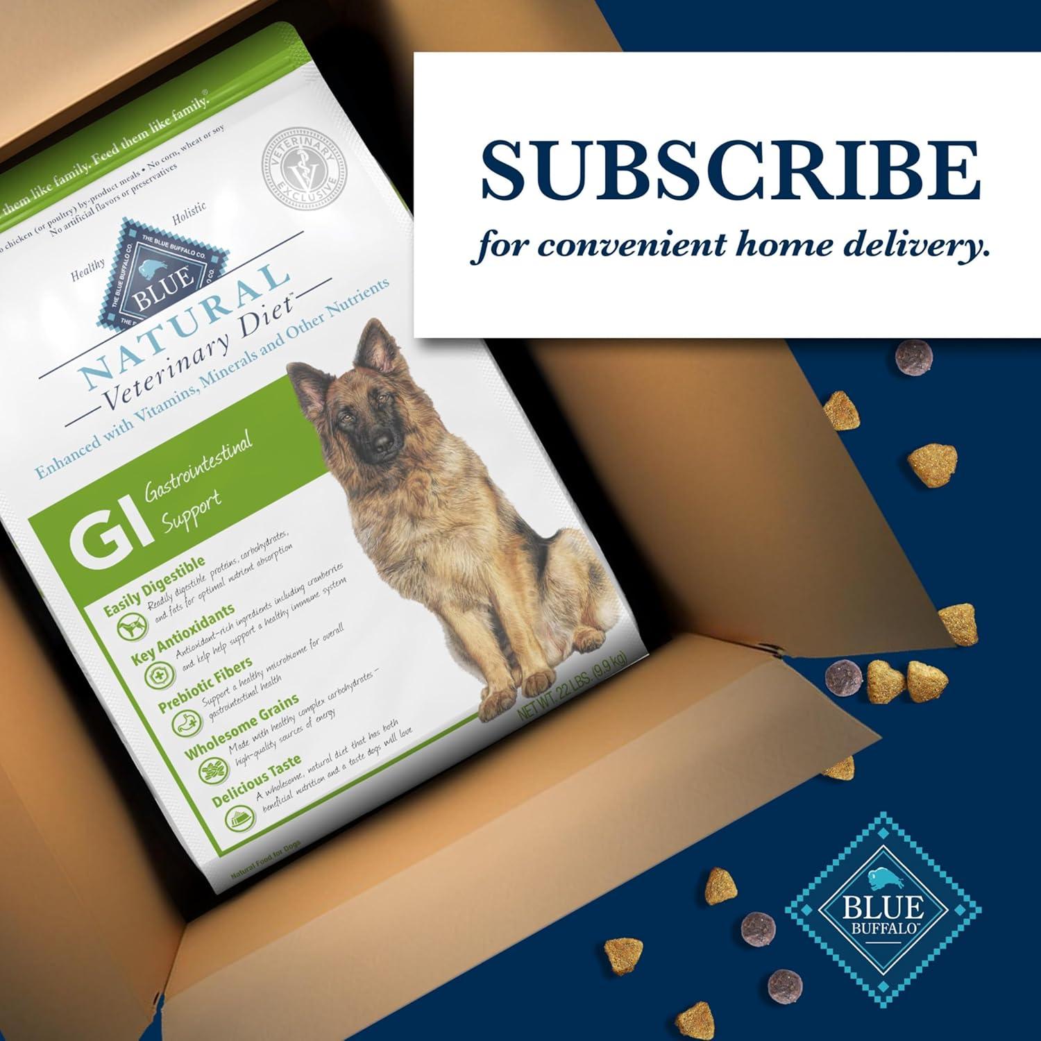 imageBlue Buffalo Natural Veterinary Diet GI Gastrointestinal Support Dry Dog Food Veterinarians Prescription Required Chicken 22lb Bag22 Pound Pack of 1