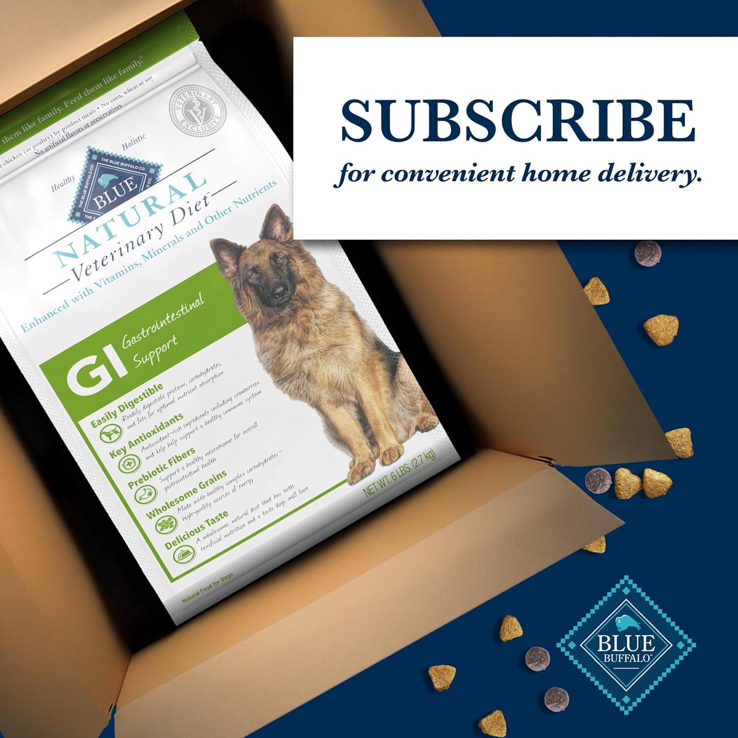 imageBlue Buffalo Natural Veterinary Diet GI Gastrointestinal Support Dry Dog Food Veterinarians Prescription Required Chicken 22lb Bag6 Pound Pack of 1