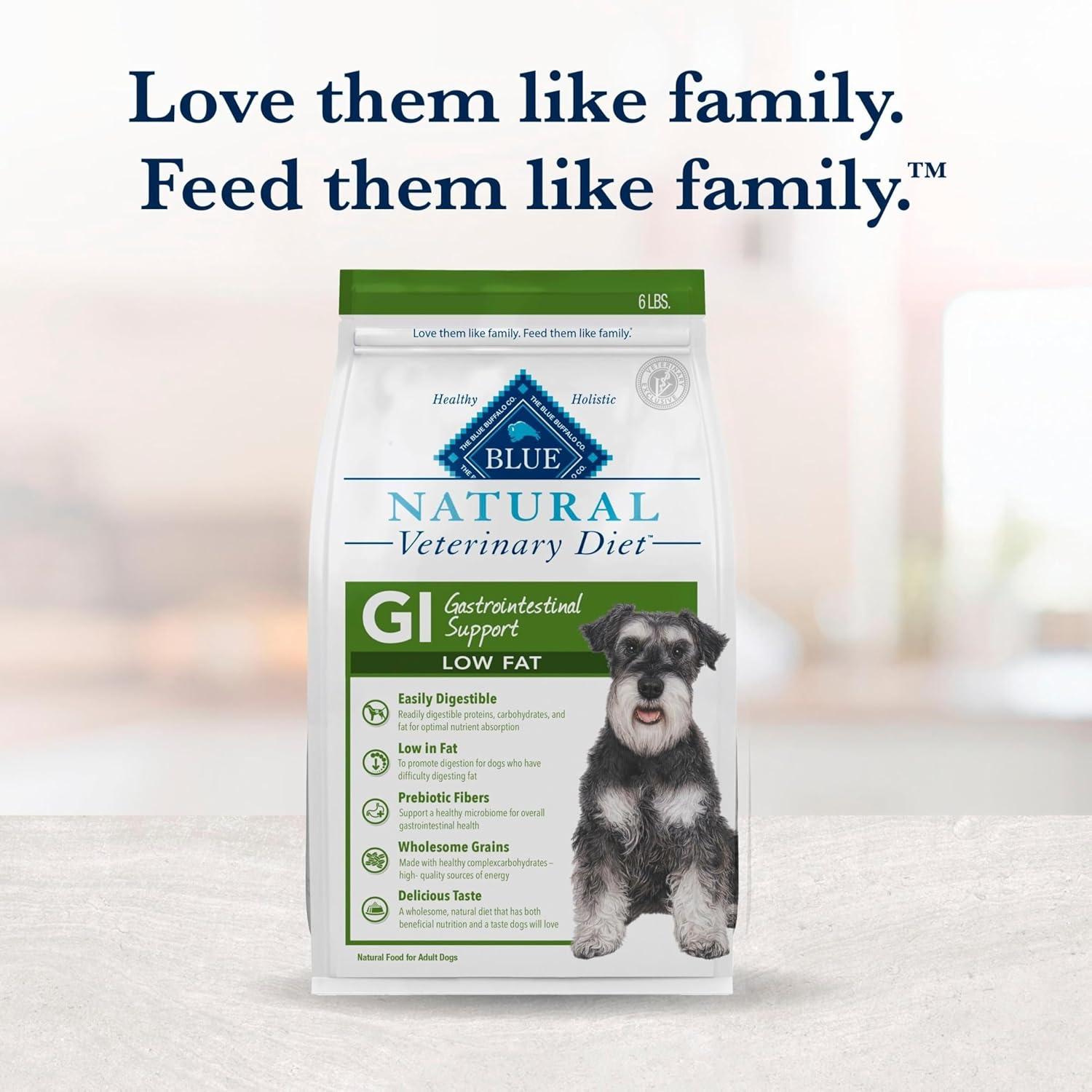imageBlue Buffalo Natural Veterinary Diet GI Low Fat Gastrointestinal Support Dry Dog Food Veterinarians Prescription Required Whitefish 22 lb BagWhitefish