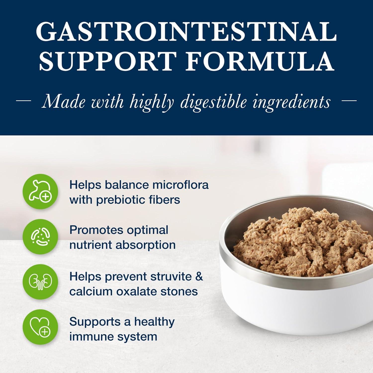 imageBlue Buffalo Natural Veterinary Diet Gastrointestinal Support Wet Dog Food Veterinarian Prescription Required Chicken 125oz Cans 12 Count