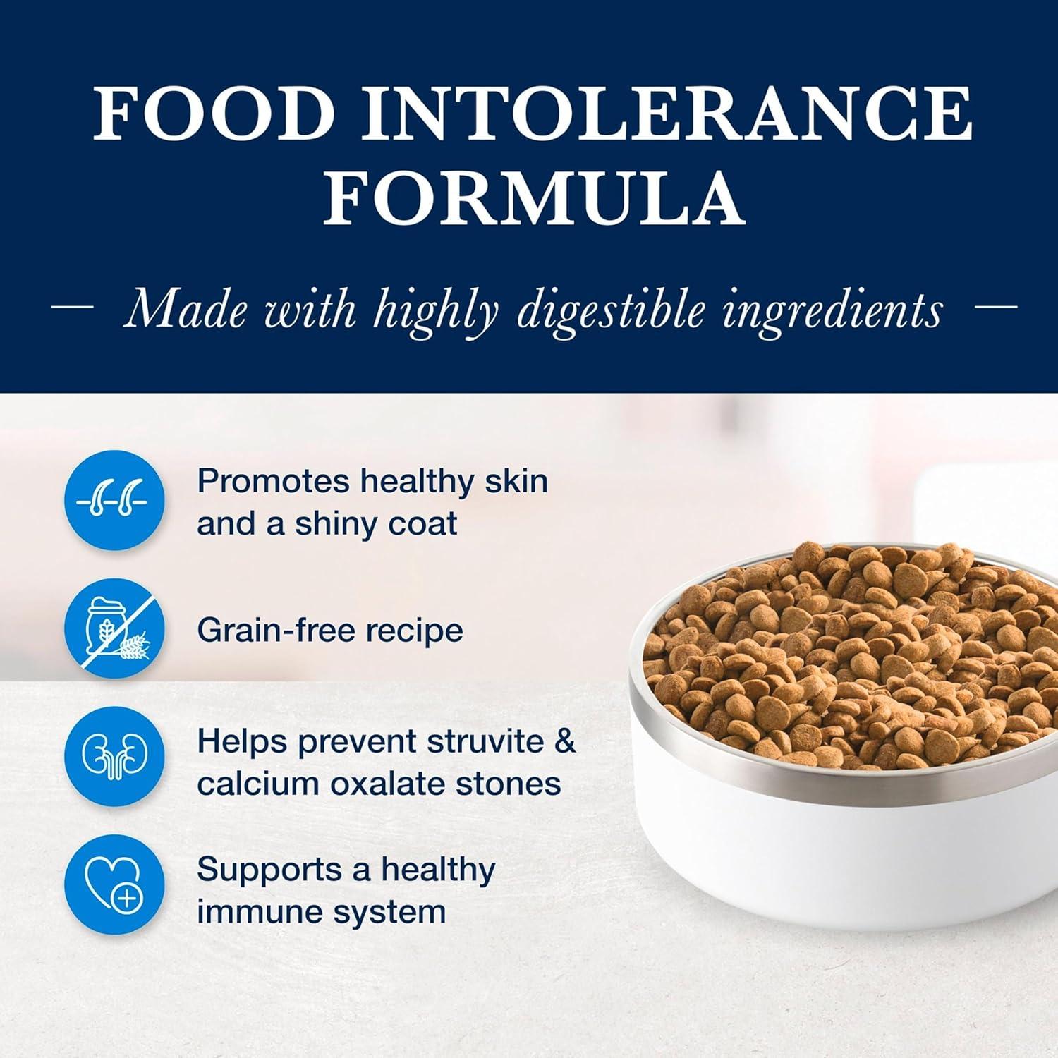 imageBlue Buffalo Natural Veterinary Diet HF Hydrolyzed for Food Intolerance Dry Cat Food Veterinarian Prescription Required Salmon 7lb Bag