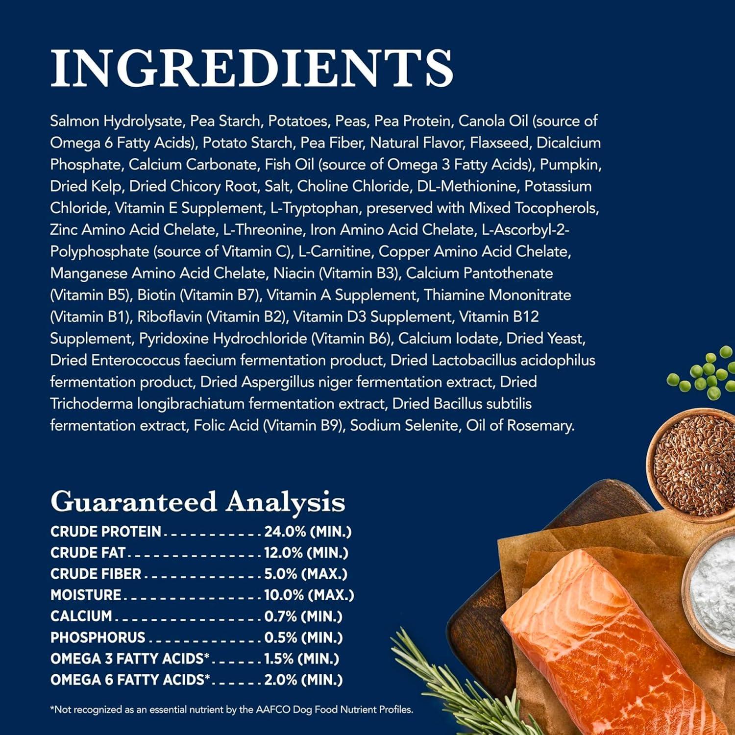 imageBlue Buffalo Natural Veterinary Diet HF Hydrolyzed for Food Intolerance Dry Dog Food Salmon 6lb BagSalmon