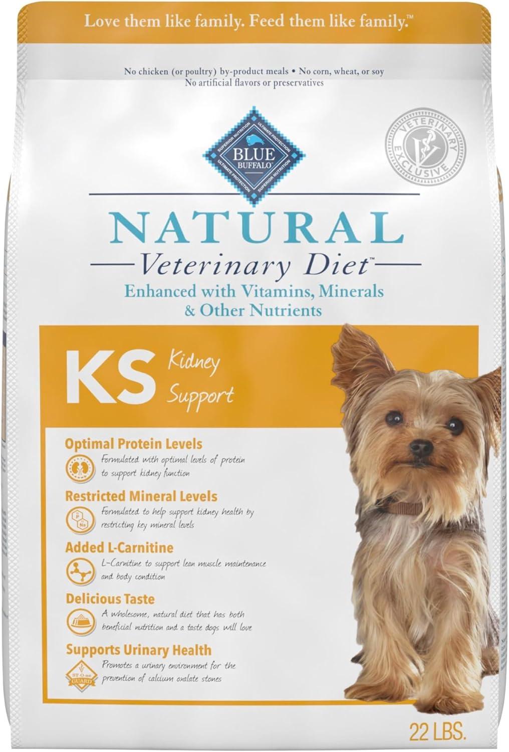 imageBlue Buffalo Natural Veterinary Diet KS Kidney Support Dry Dog Food Chicken 22lb bagChicken