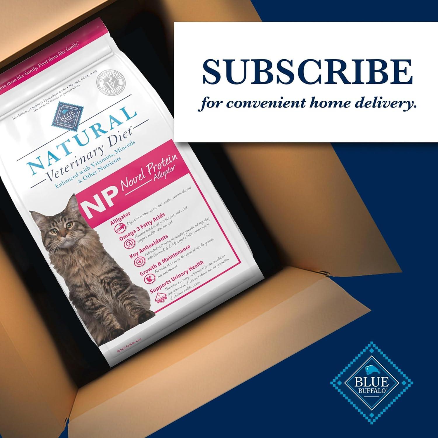 imageBlue Buffalo Natural Veterinary Diet NP Novel Protein Dry Cat Food Alligator 7lb Bag