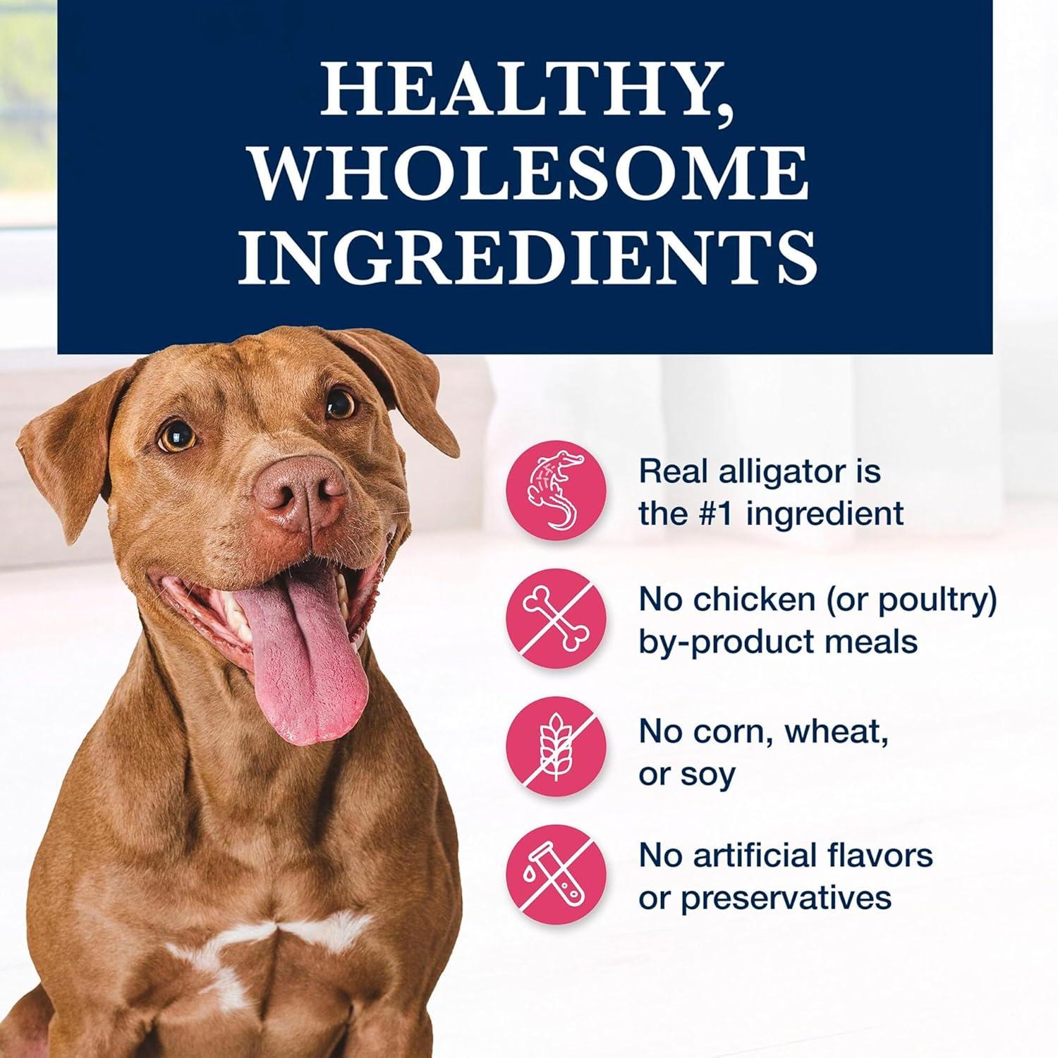 imageBlue Buffalo Natural Veterinary Diet NP Novel Protein Dry Dog Food Food Sensitivity Formula Veterinarian Prescription Required Alligator 6lb BagAlligator