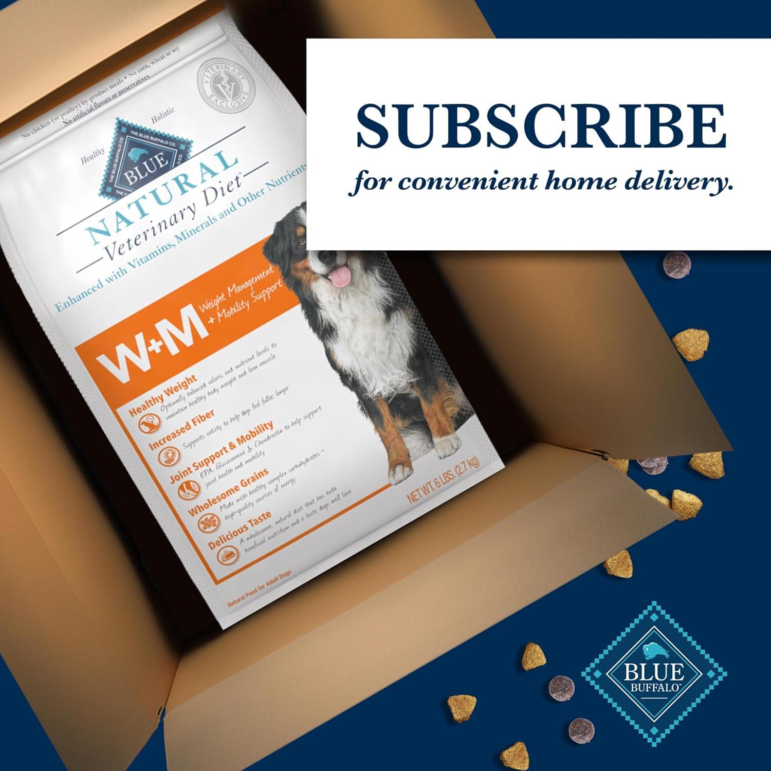 imageBlue Buffalo Natural Veterinary Diet WM Dry Dog Food Weight Management Mobility Formula Veterinarian Prescription Required Salmon 22lb BagSalmon