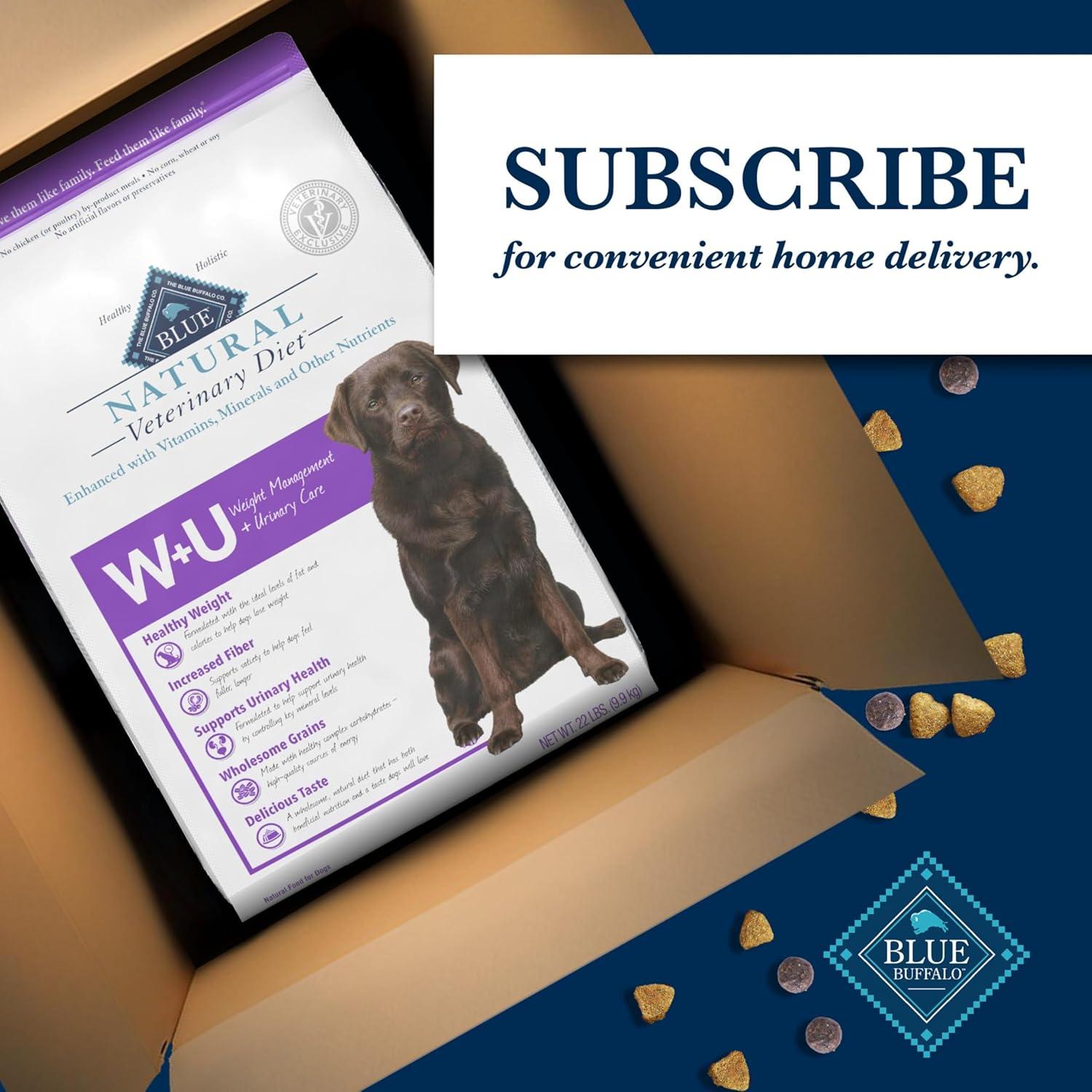 imageBlue Buffalo Natural Veterinary Diet WU Weight Management Urinary Care Dry Dog Food Veterinarian Prescription Required Chicken 22lb BagChicken