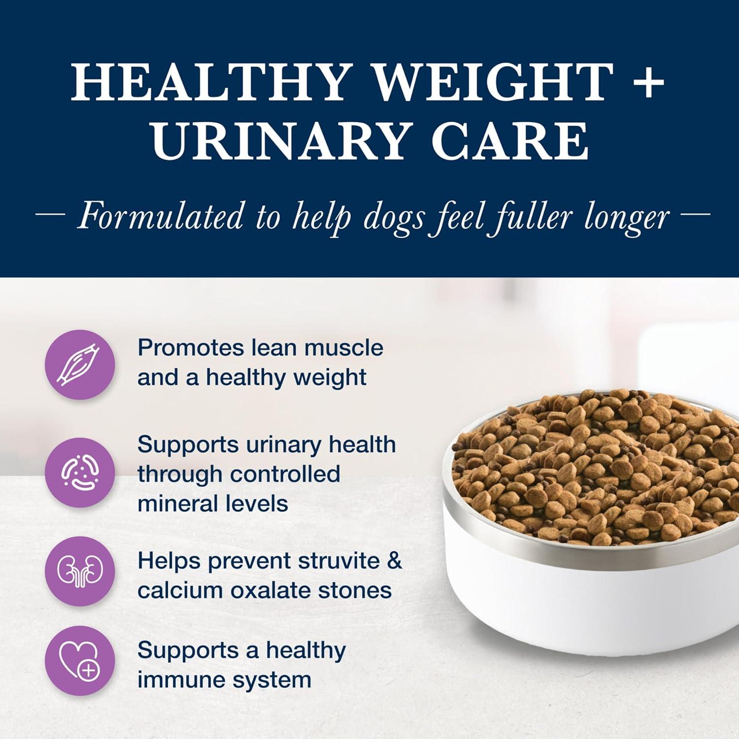 imageBlue Buffalo Natural Veterinary Diet WU Weight Management Urinary Care Dry Dog Food Veterinarian Prescription Required Chicken 22lb BagChicken