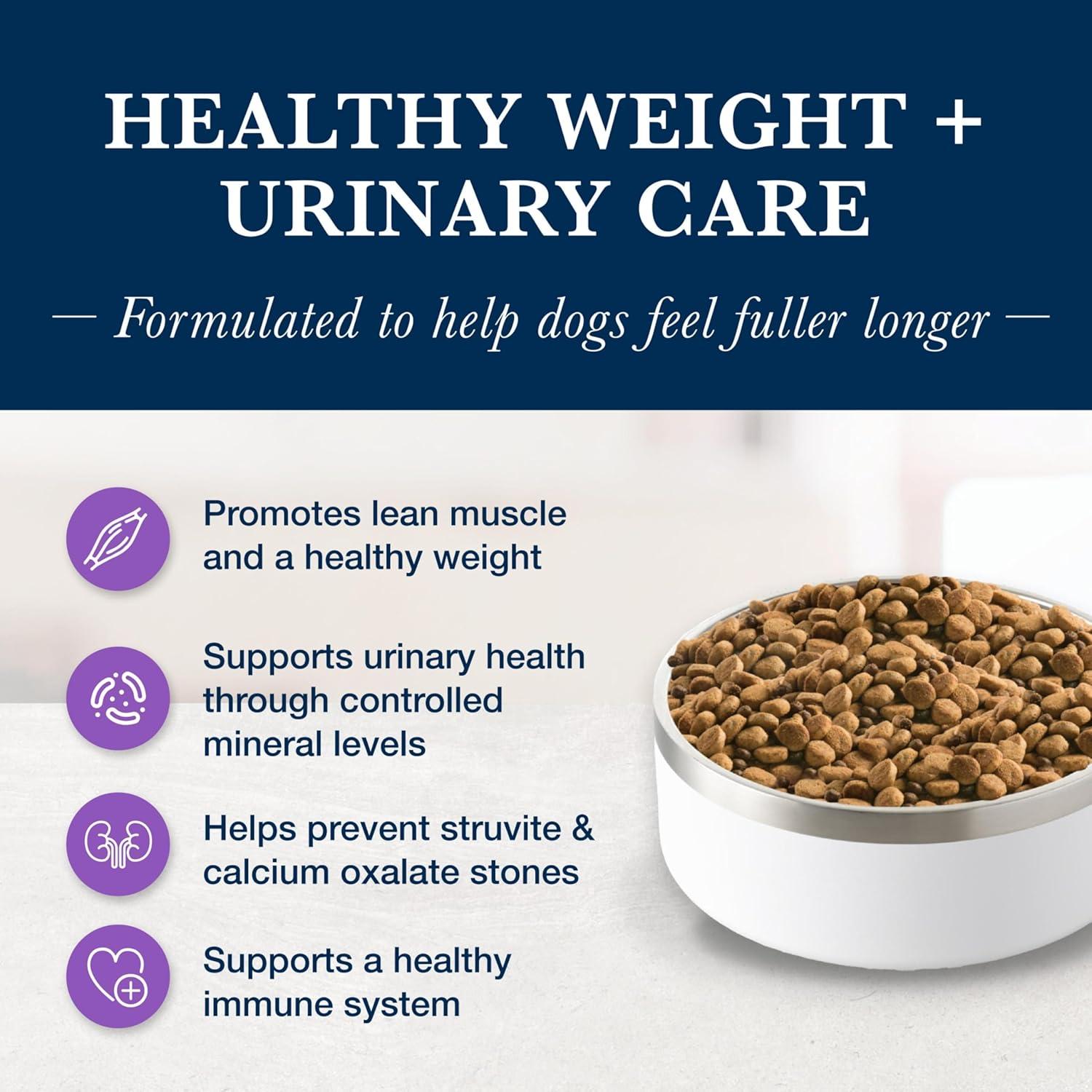 imageBlue Buffalo Natural Veterinary Diet WU Weight Management Urinary Care Dry Dog Food Veterinarian Prescription Required Chicken 22lb BagChicken