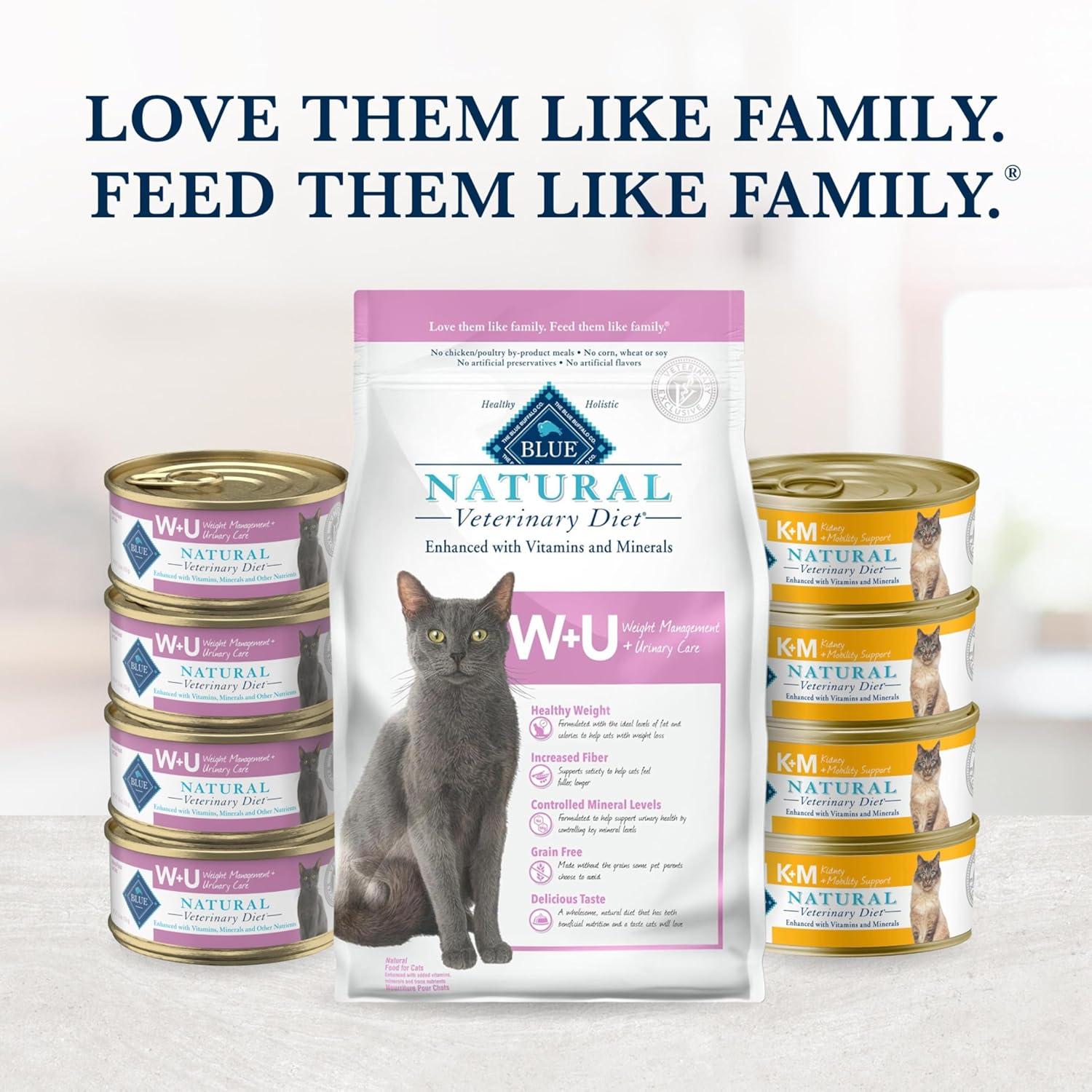 imageBlue Buffalo Natural Veterinary Diet WU Weight Management Urinary Care Wet Cat Food Veterinarians Prescription Required Chicken 55oz Cans 24 Count