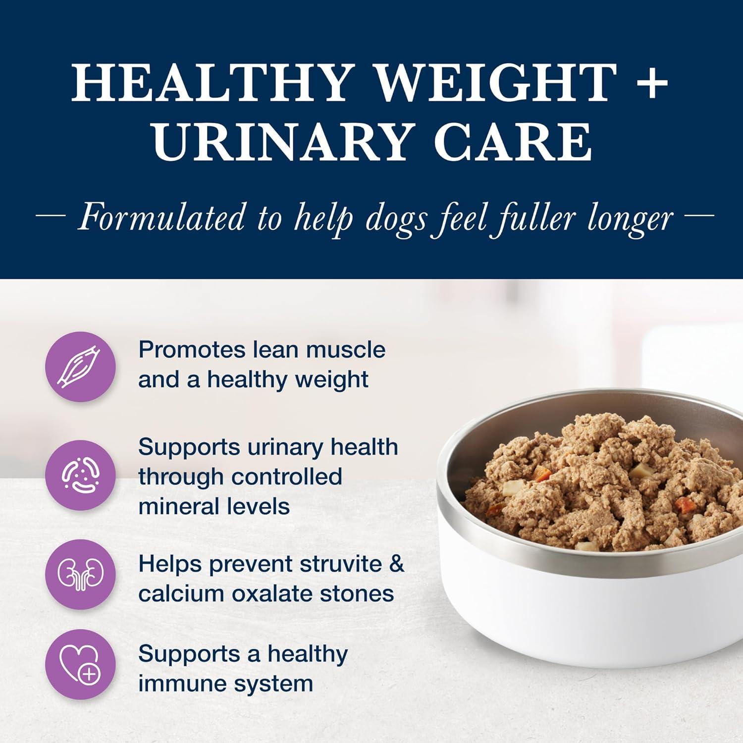 imageBlue Buffalo Natural Veterinary Diet WU Weight Management Urinary Care Wet Dog Food Veterinarian Prescription Required Chicken 125oz Cans 12 Count