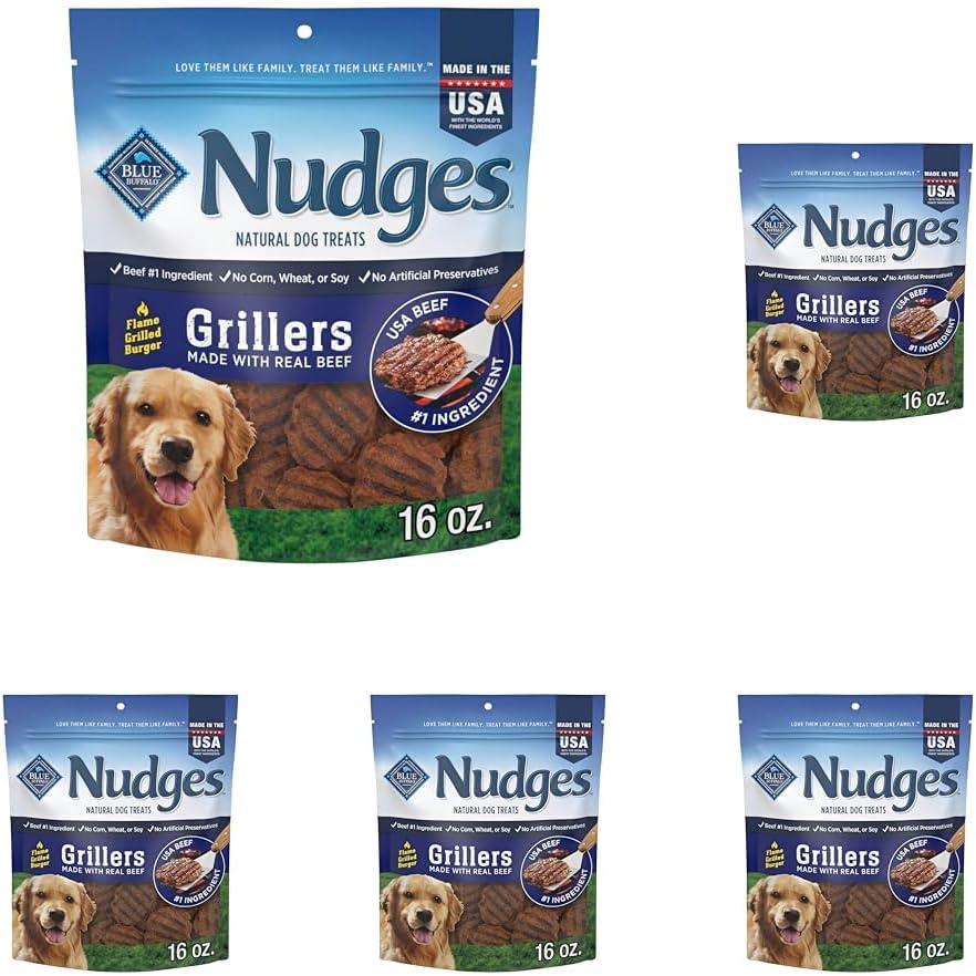 imageBlue Buffalo Nudges Grillers Natural Dog Treats Made in the USA with Real Chicken 16oz BagBeef