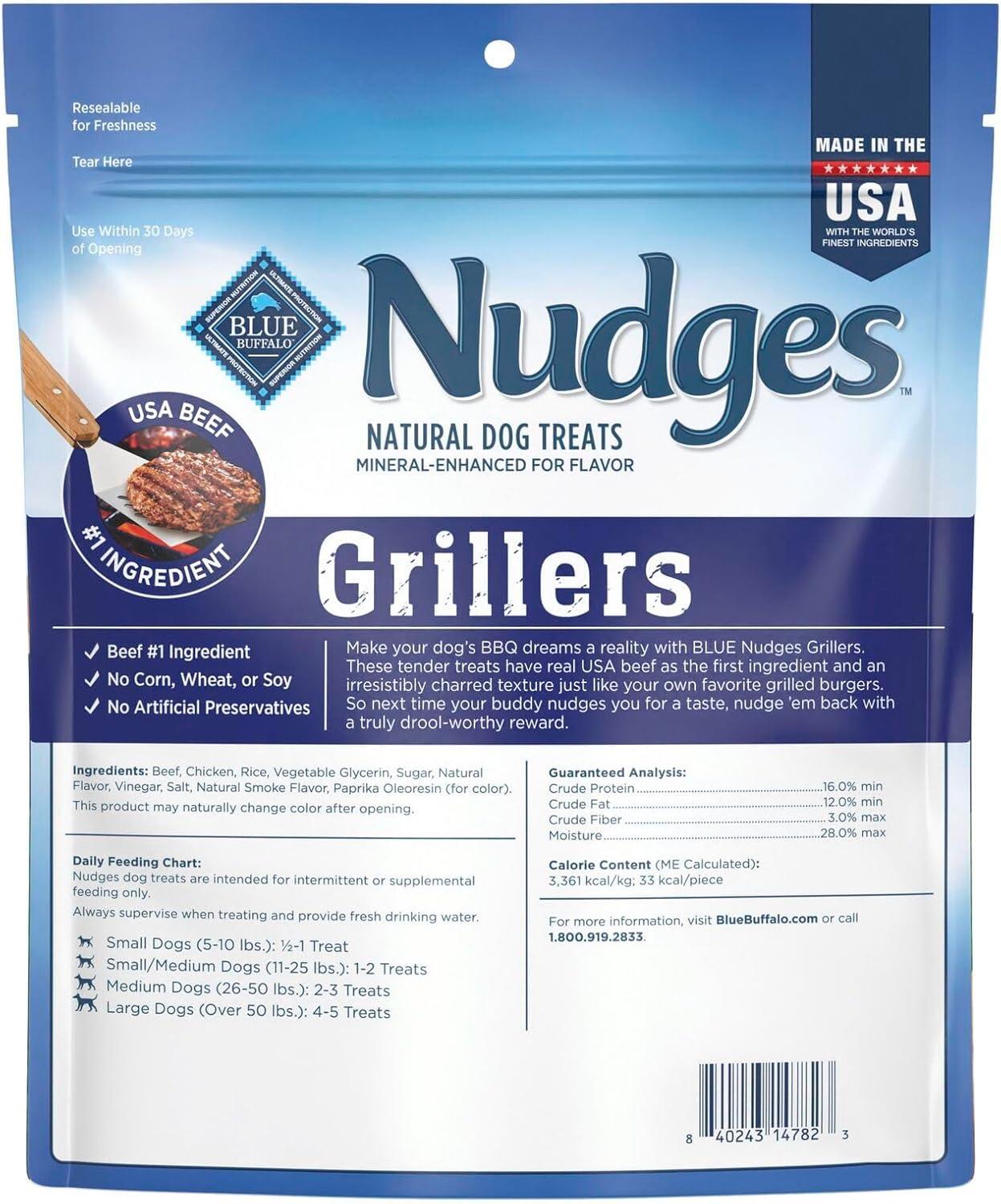 imageBlue Buffalo Nudges Grillers Natural Dog Treats Made in the USA with Real Chicken 16oz BagBeef