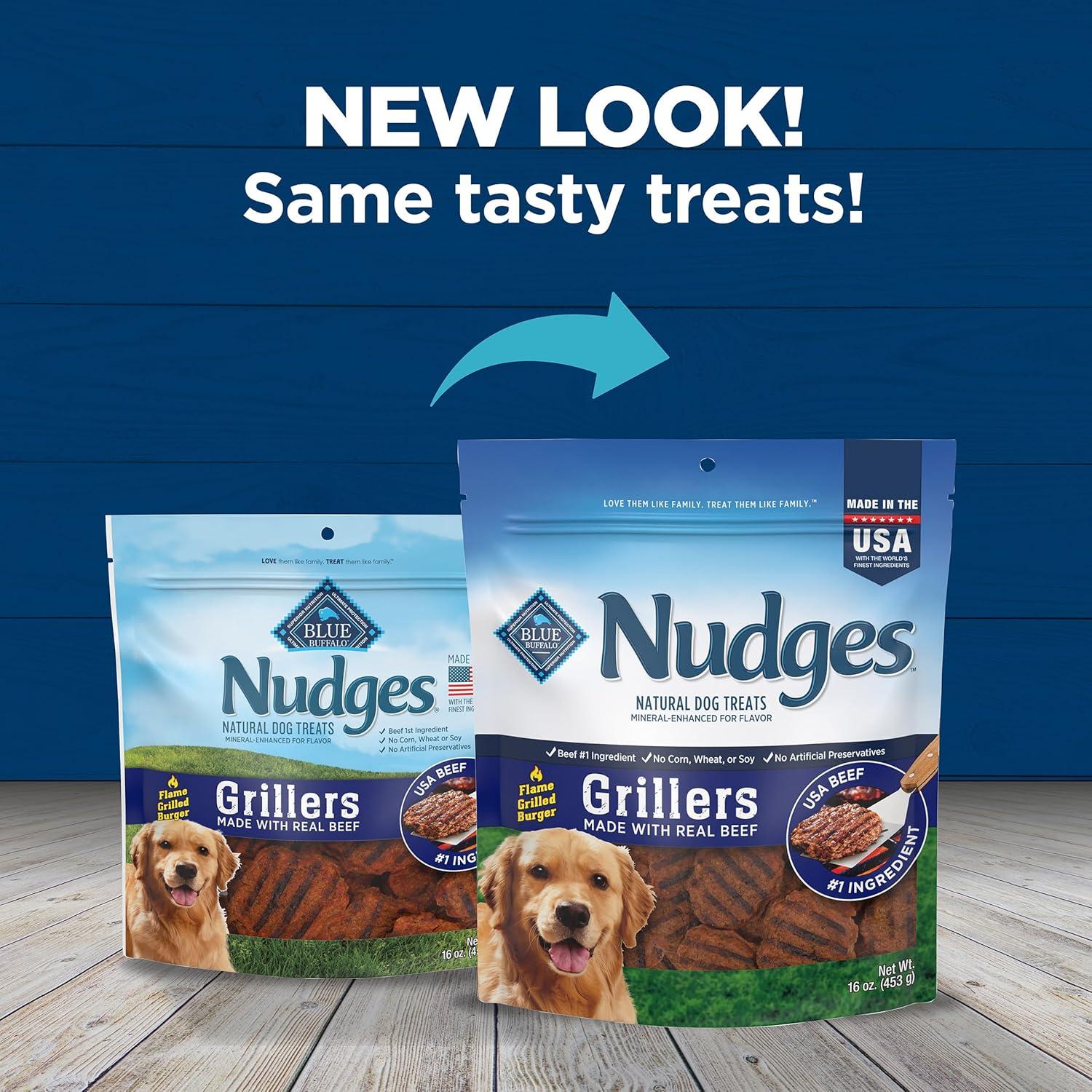 imageBlue Buffalo Nudges Grillers Natural Dog Treats Made in the USA with Real Chicken 16oz BagBeef