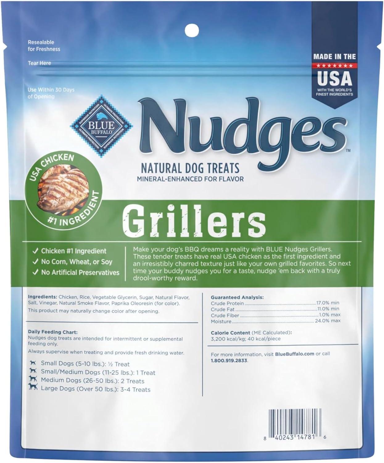 imageBlue Buffalo Nudges Grillers Natural Dog Treats Made in the USA with Real Chicken 16oz BagChicken