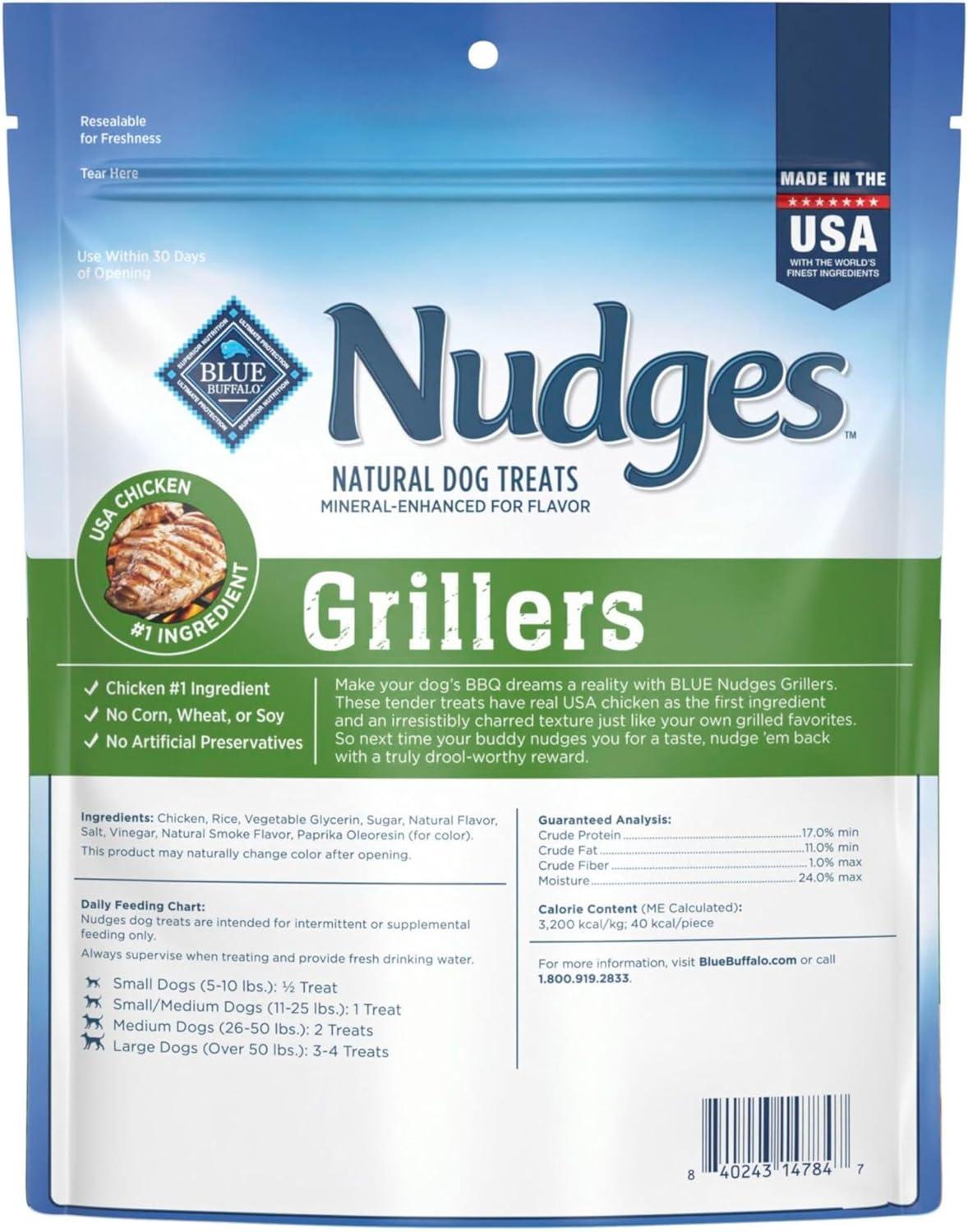 imageBlue Buffalo Nudges Grillers Natural Dog Treats Made in the USA with Real Chicken 16oz BagChicken