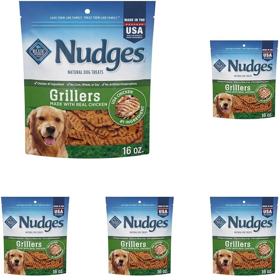imageBlue Buffalo Nudges Grillers Natural Dog Treats Made in the USA with Real Chicken 16oz BagChicken