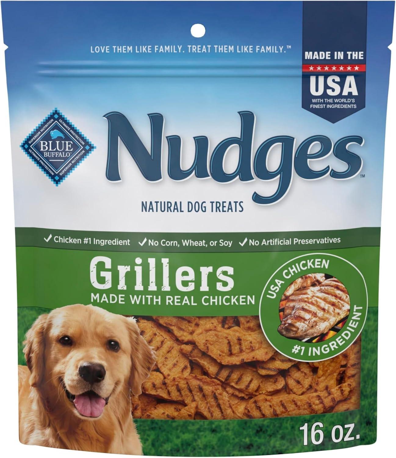 imageBlue Buffalo Nudges Grillers Natural Dog Treats Made in the USA with Real Chicken 16oz BagChicken
