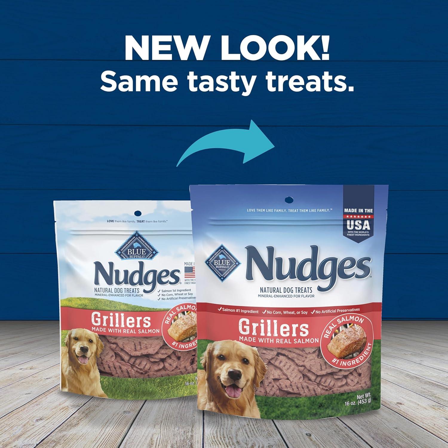 imageBlue Buffalo Nudges Grillers Natural Dog Treats Made in the USA with Real Chicken 16oz BagSalmon
