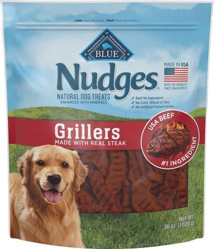 imageBlue Buffalo Nudges Grillers Natural Dog Treats Made in the USA with Real Chicken 16oz BagSteak