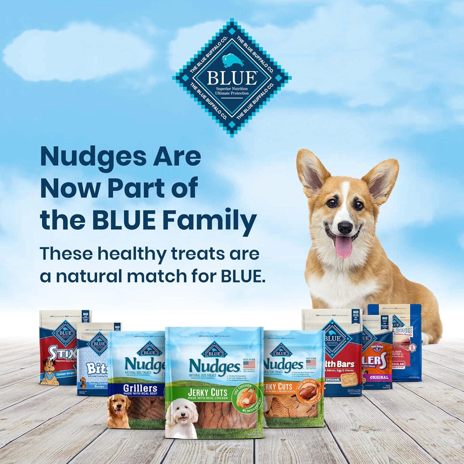 imageBlue Buffalo Nudges Grillers Natural Dog Treats Made in the USA with Real Steak 16oz BagBeef
