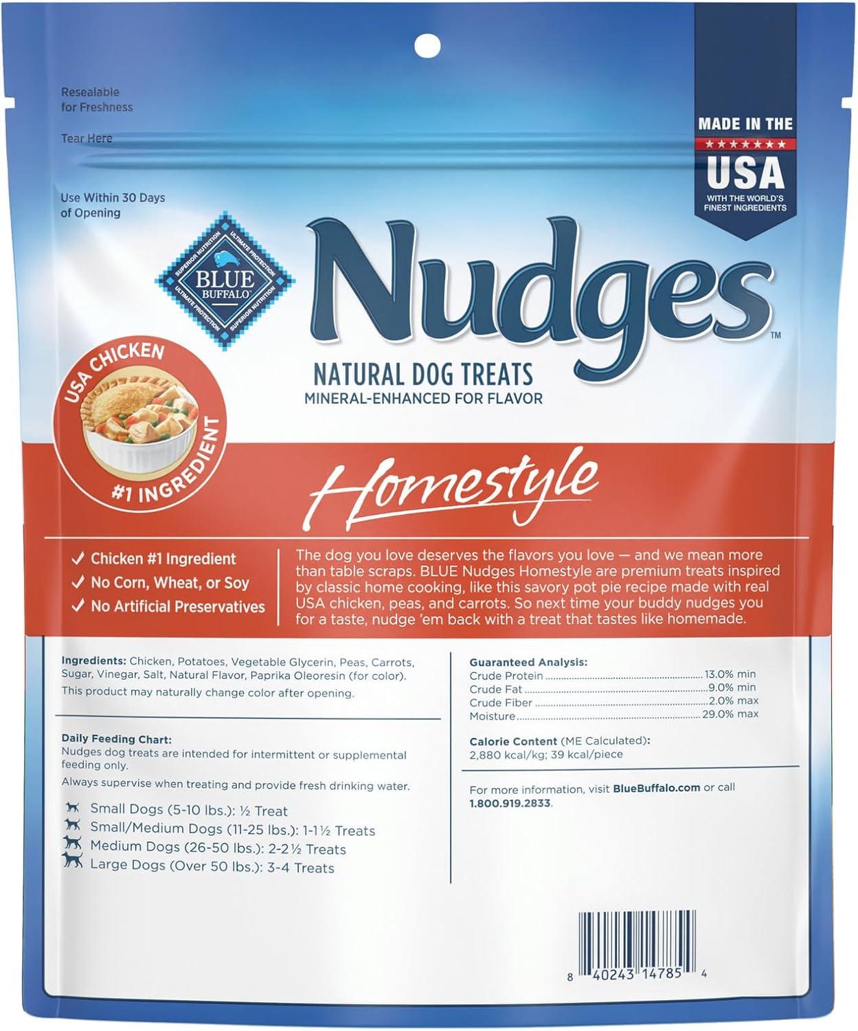 imageBlue Buffalo Nudges Grillers Natural Dog Treats Made in the USA with Real Steak 16oz BagChicken
