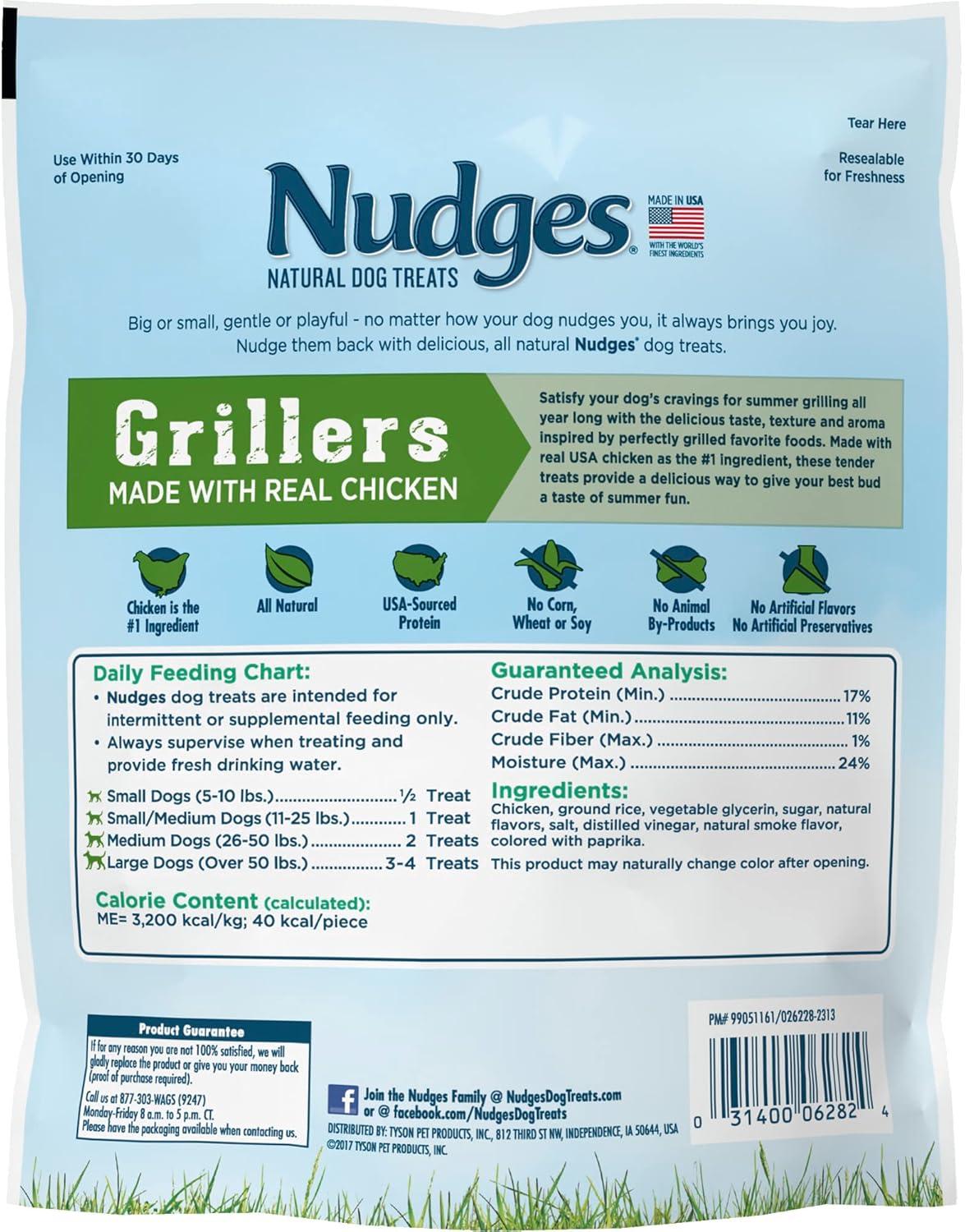 imageBlue Buffalo Nudges Grillers Natural Dog Treats Made in the USA with Real Steak 16oz BagChicken