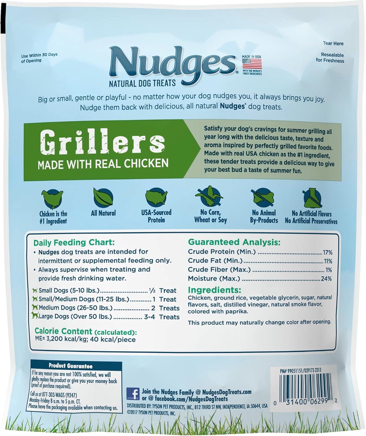 imageBlue Buffalo Nudges Grillers Natural Dog Treats Made in the USA with Real Steak 16oz BagChicken