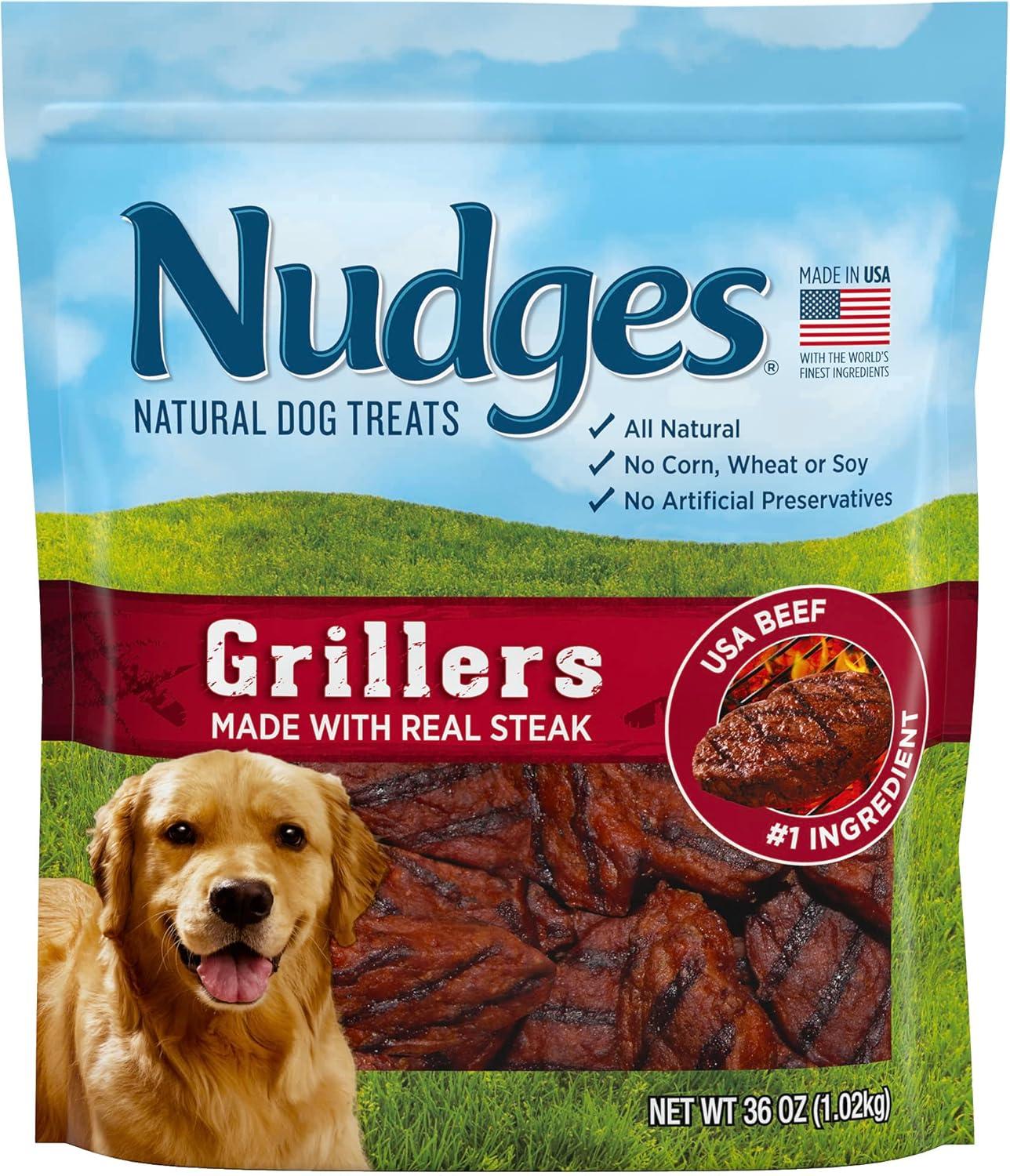 imageBlue Buffalo Nudges Grillers Natural Dog Treats Made in the USA with Real Steak 16oz BagChicken