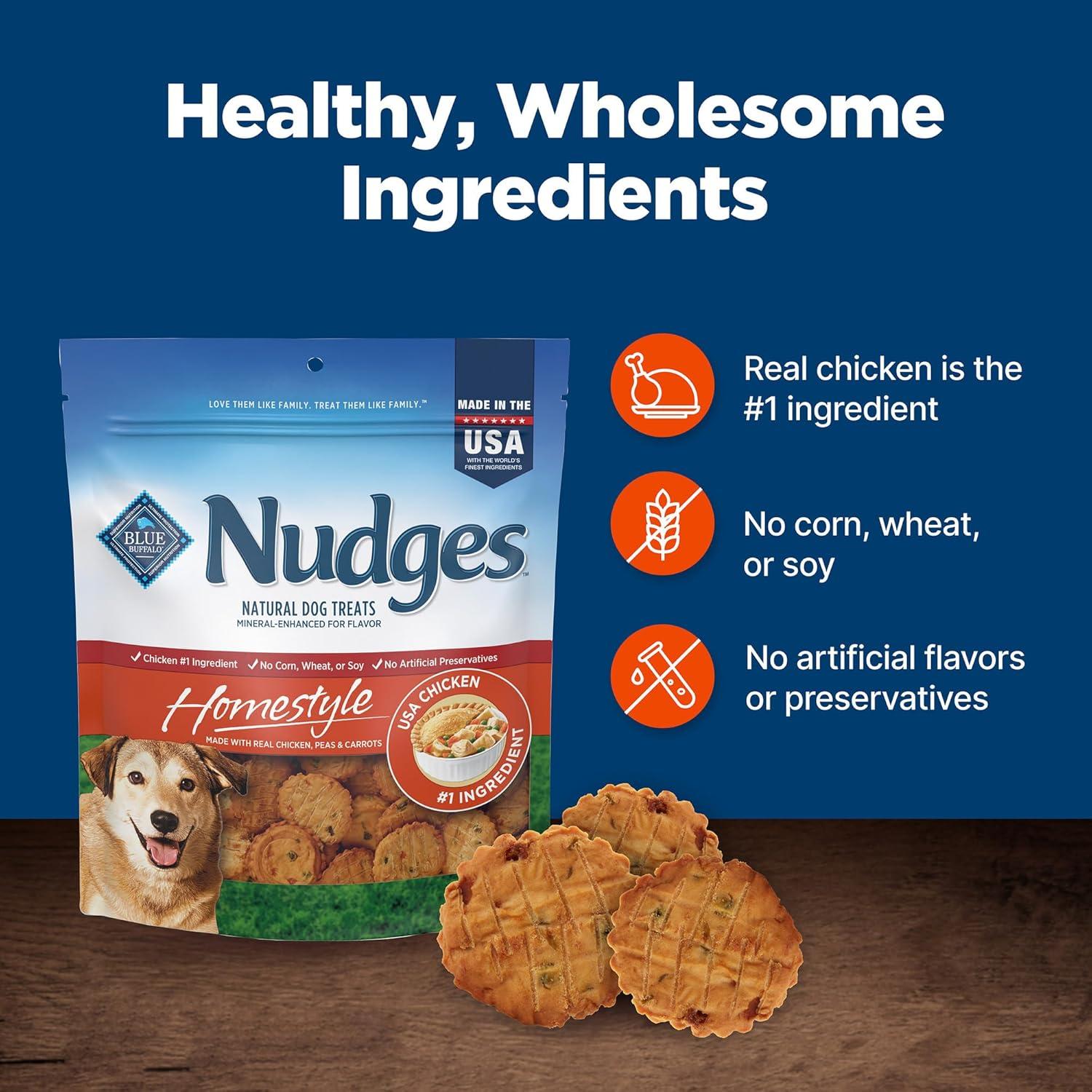 imageBlue Buffalo Nudges Grillers Natural Dog Treats Made in the USA with Real Steak 16oz BagChicken