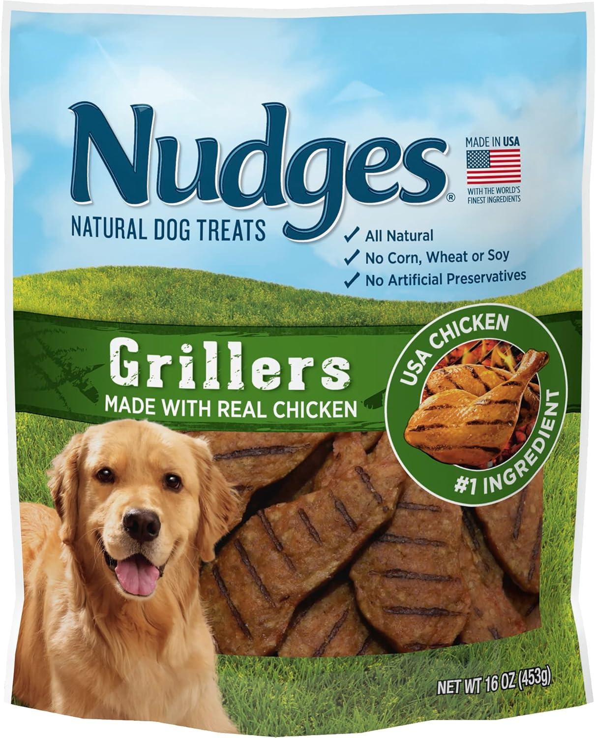 imageBlue Buffalo Nudges Grillers Natural Dog Treats Made in the USA with Real Steak 16oz BagChicken