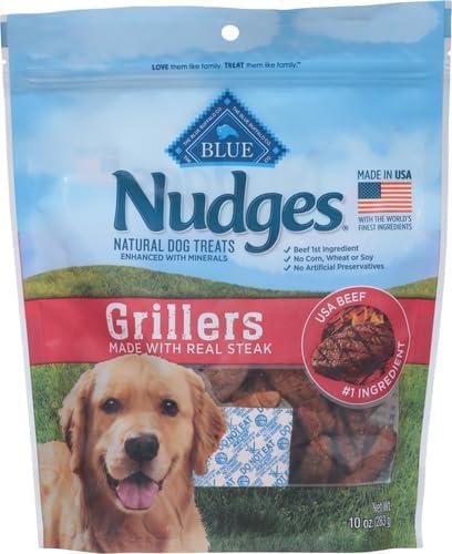 imageBlue Buffalo Nudges Grillers Natural Dog Treats Made in the USA with Real Steak 16oz BagSteak