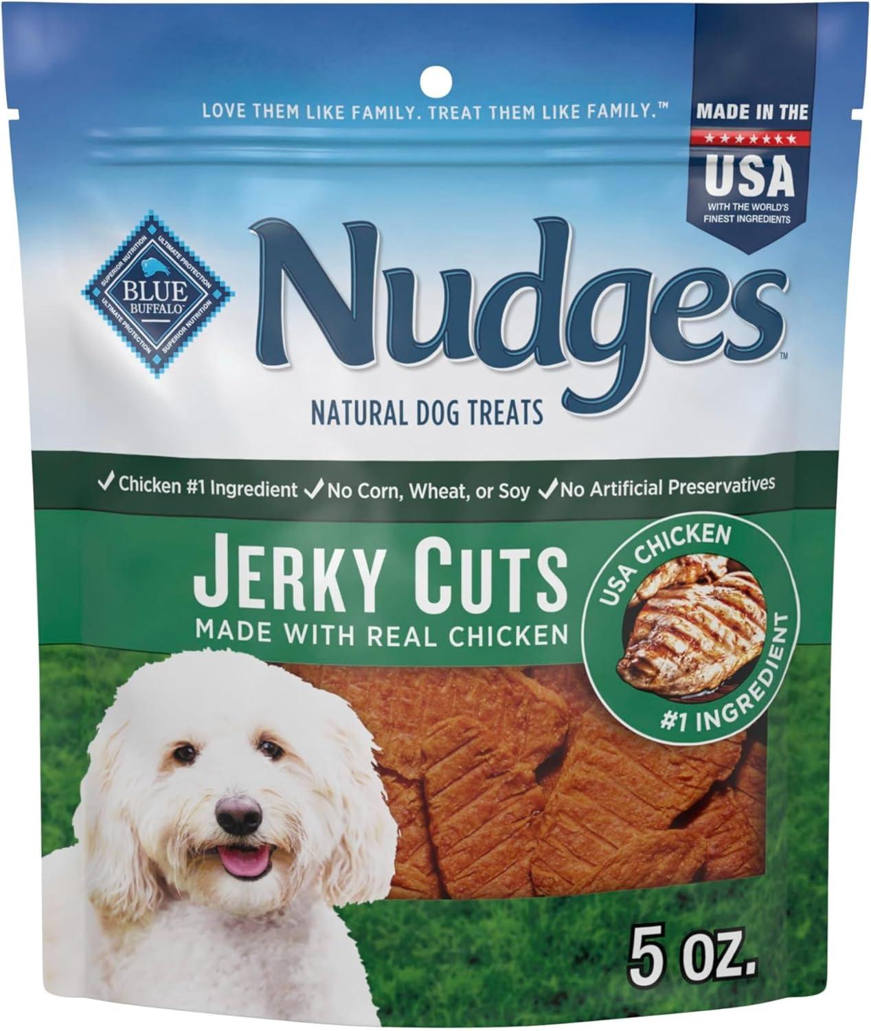 imageBlue Buffalo Nudges Jerky Bites Dog Treats Made in the USA with Natural Ingredients BiteSized Pieces Chicken 16oz BagChicken