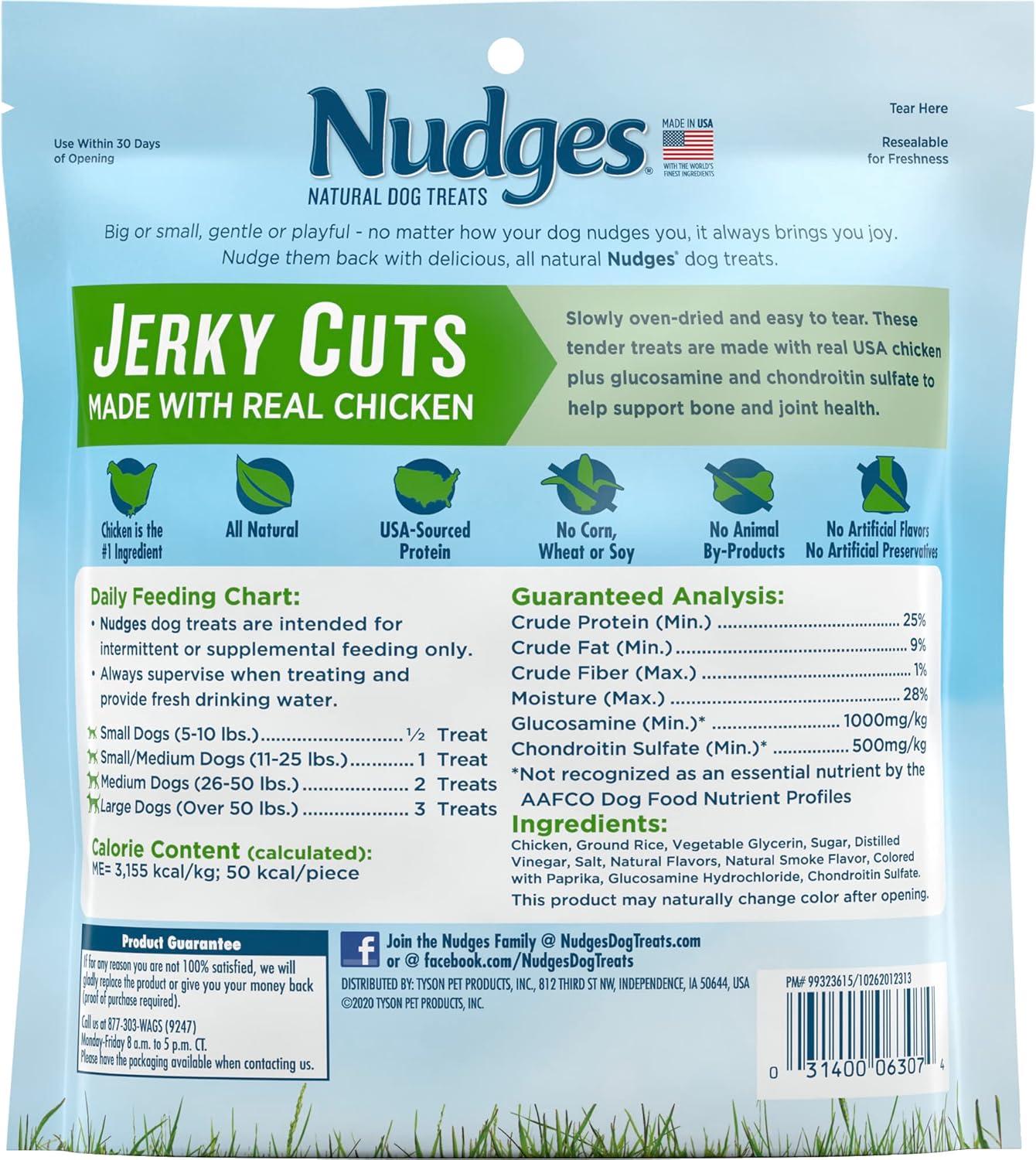 imageBlue Buffalo Nudges Jerky Bites Dog Treats Made in the USA with Natural Ingredients BiteSized Pieces Chicken 16oz BagChicken