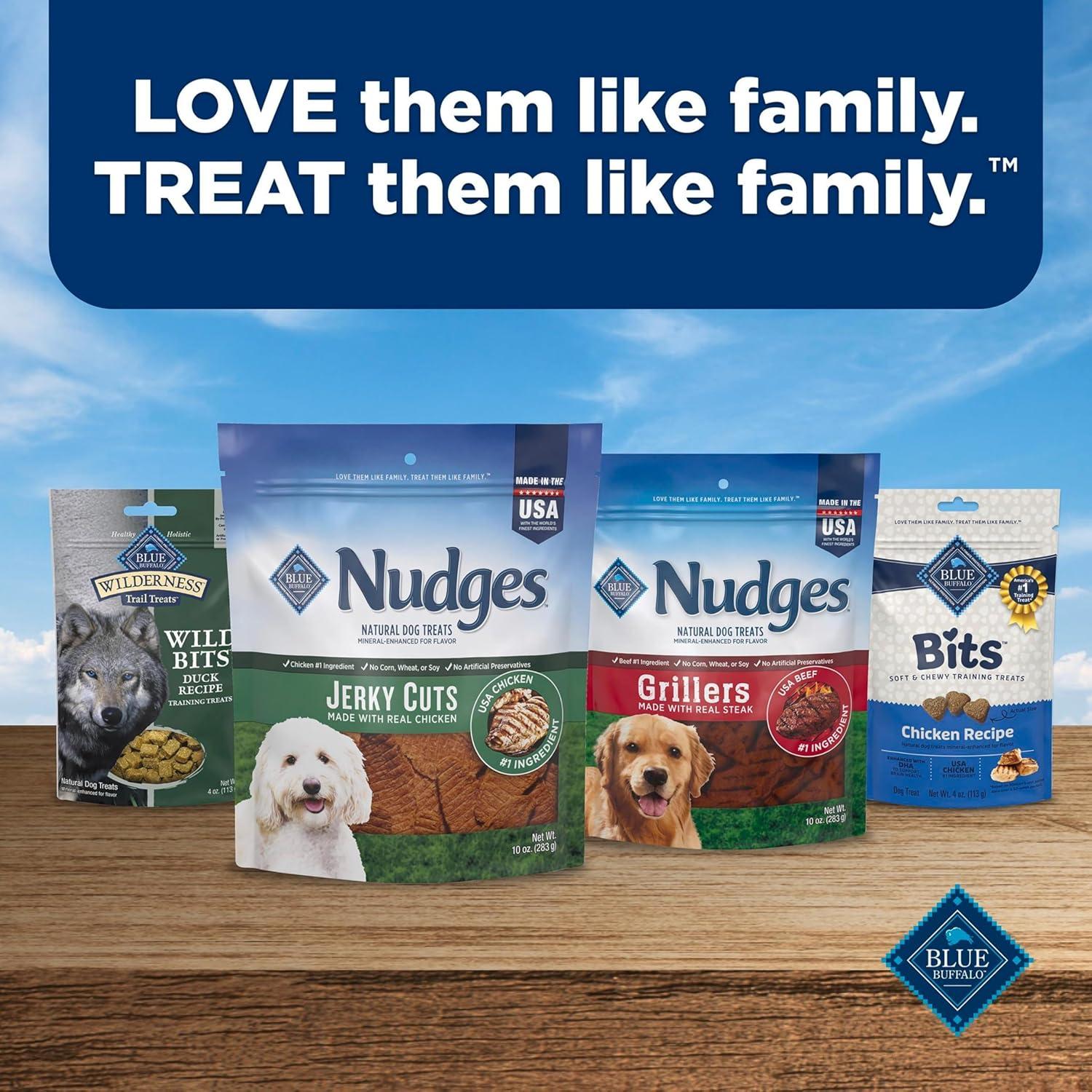 imageBlue Buffalo Nudges Jerky Bites Dog Treats Made in the USA with Natural Ingredients BiteSized Pieces Chicken 16oz BagChicken