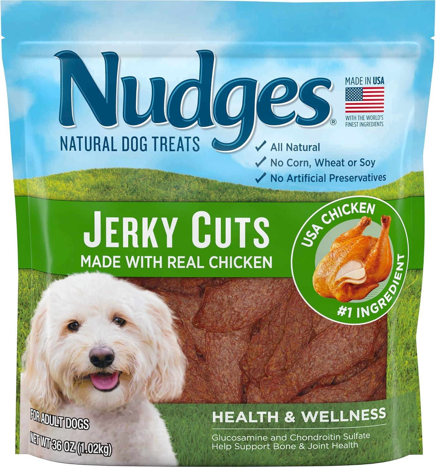 imageBlue Buffalo Nudges Jerky Bites Dog Treats Made in the USA with Natural Ingredients BiteSized Pieces Chicken 16oz BagChicken