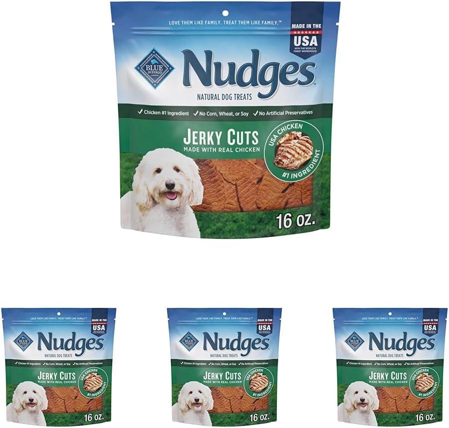 imageBlue Buffalo Nudges Jerky Bites Dog Treats Made in the USA with Natural Ingredients BiteSized Pieces Chicken 16oz BagChicken