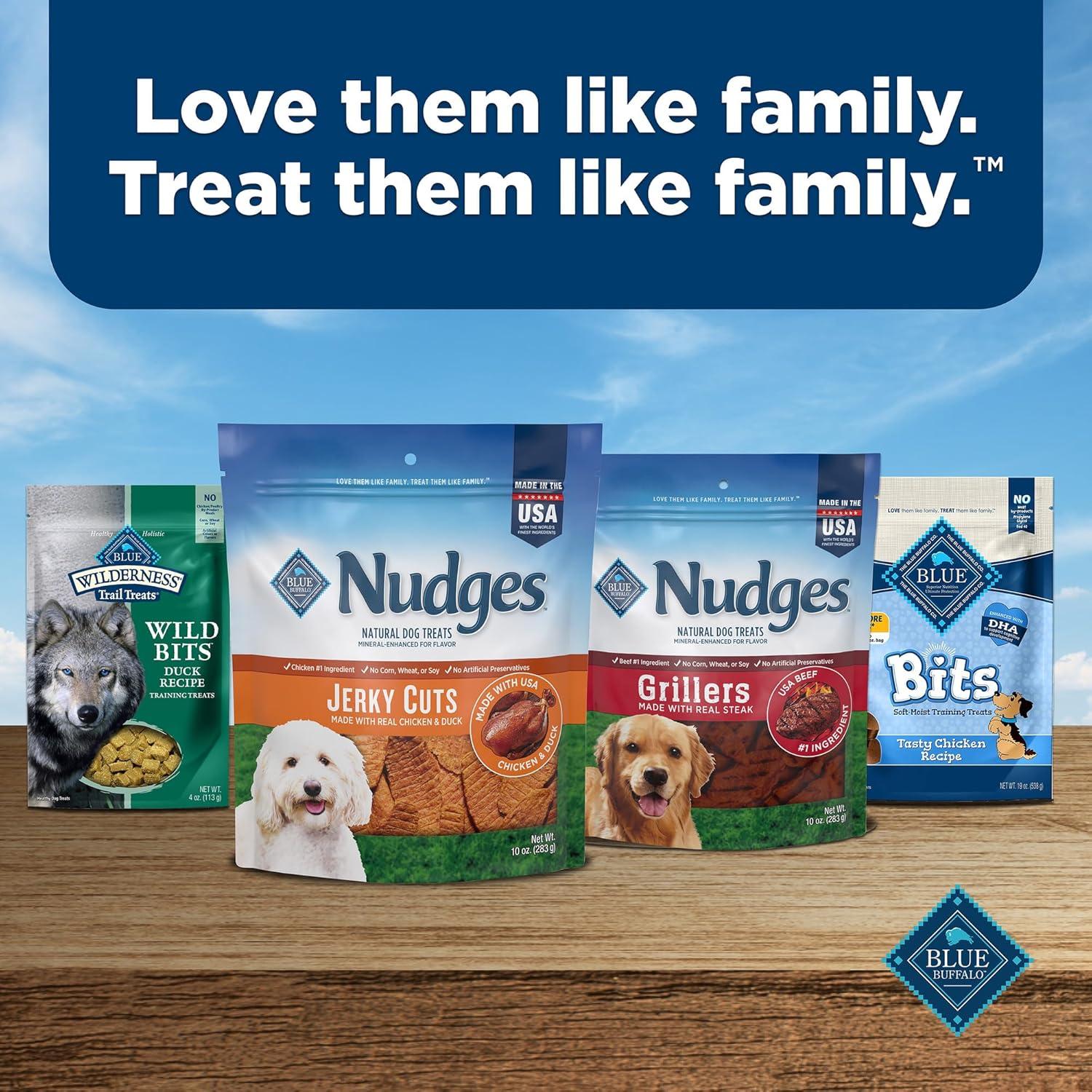 imageBlue Buffalo Nudges Jerky Bites Dog Treats Made in the USA with Natural Ingredients BiteSized Pieces Chicken 16oz BagChicken and Duck