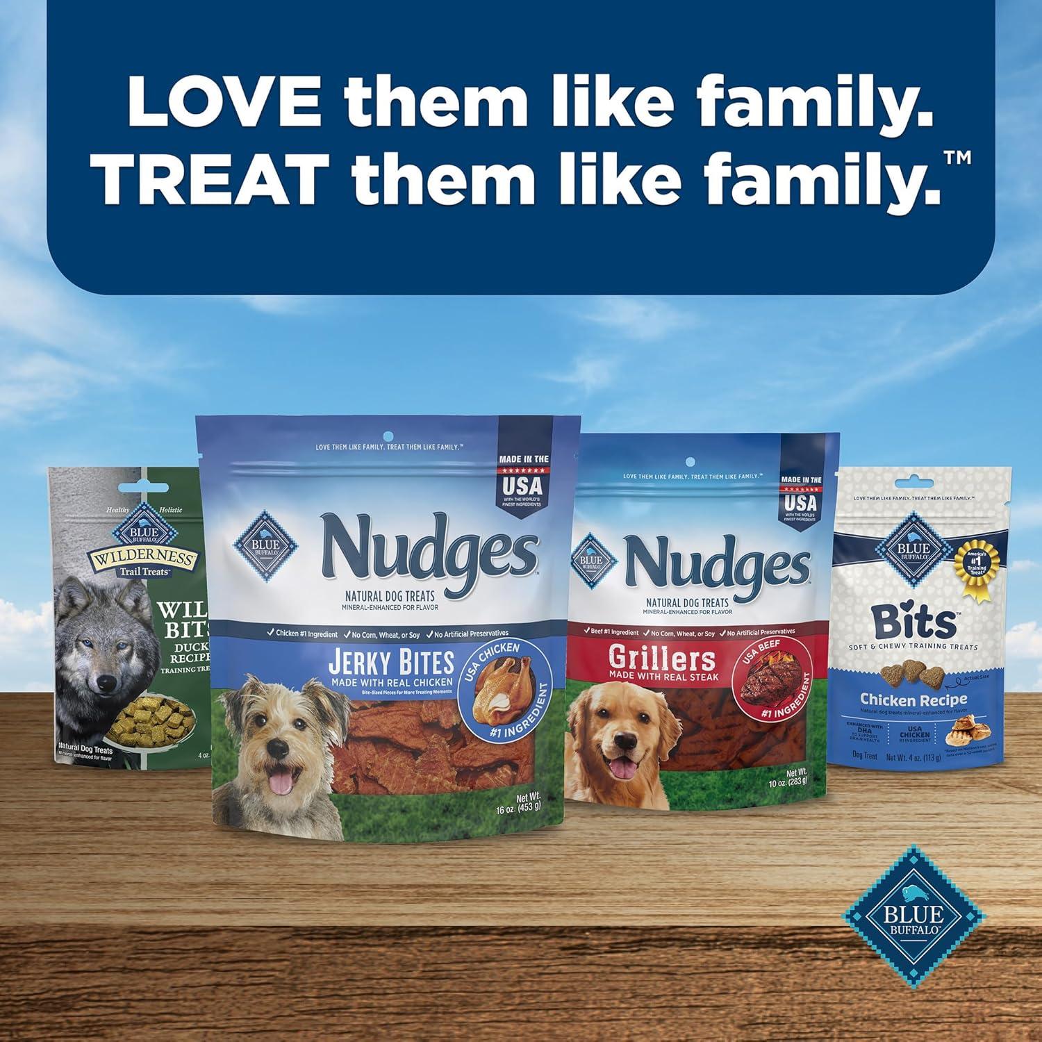 imageBlue Buffalo Nudges Jerky Bites Dog Treats Made in the USA with Natural Ingredients BiteSized Pieces Chicken 5oz BagChicken