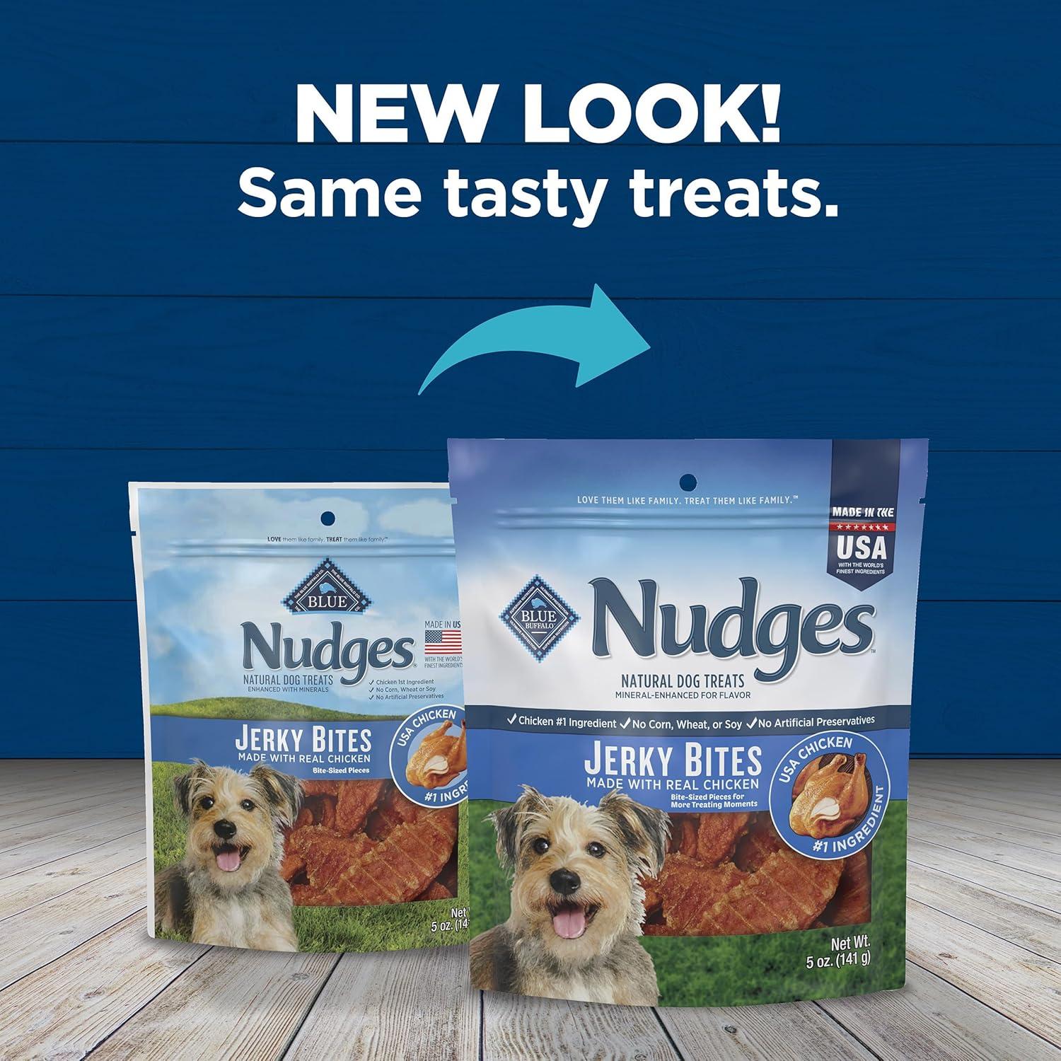 imageBlue Buffalo Nudges Jerky Bites Dog Treats Made in the USA with Natural Ingredients BiteSized Pieces Chicken 5oz BagChicken